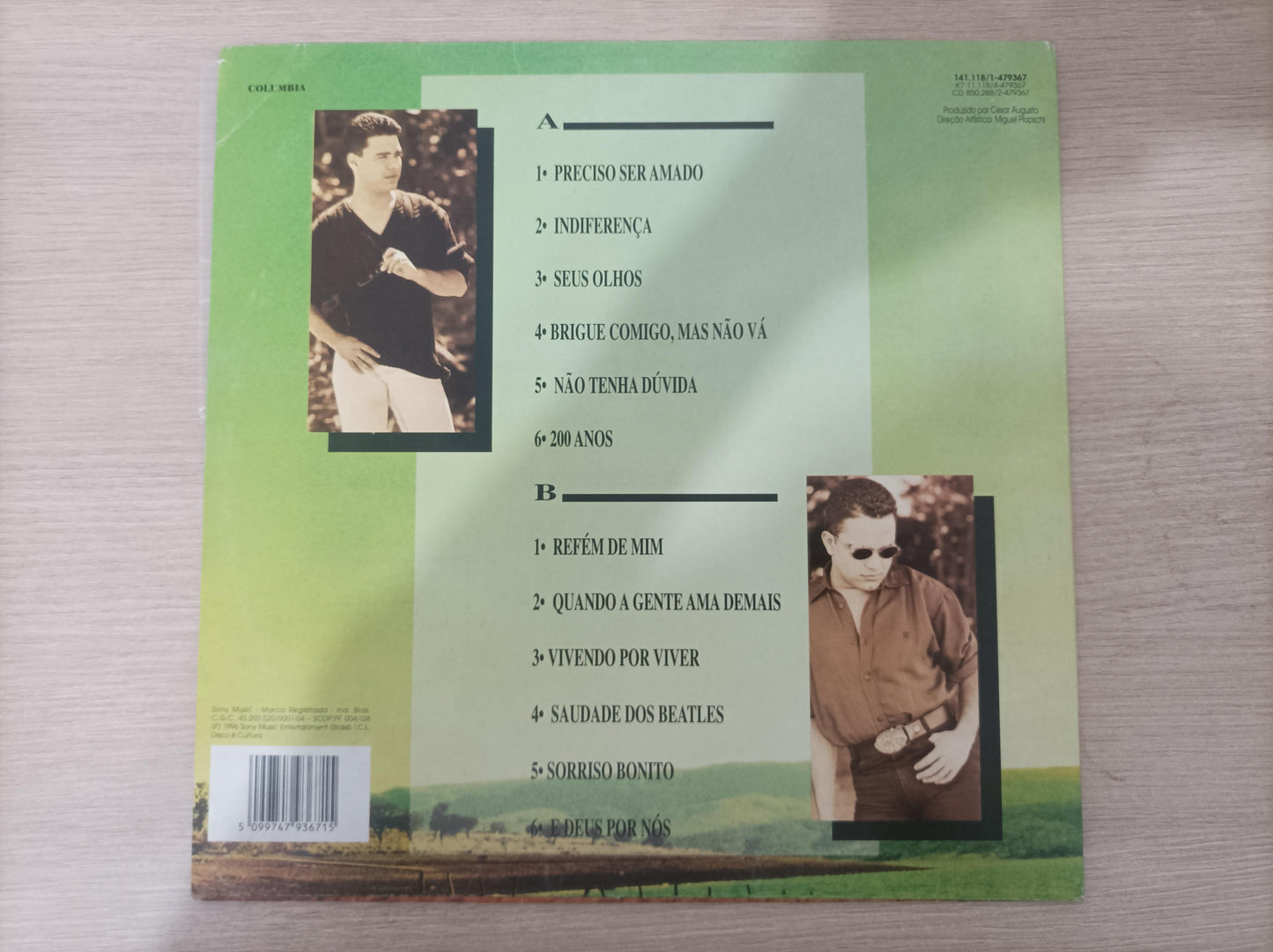 Lp Vinil Zezé Di Camargo & Luciano 1996 Com Encarte