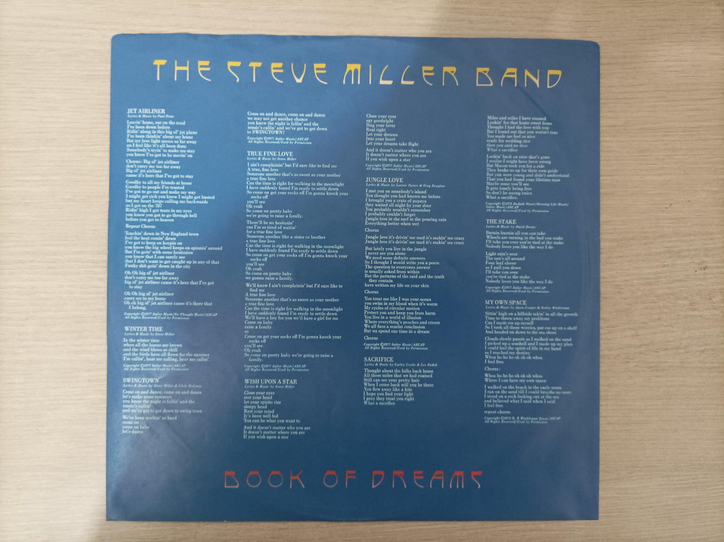 Lp Vinil Steve Miller Band Book Of Dreams Encarte Importado