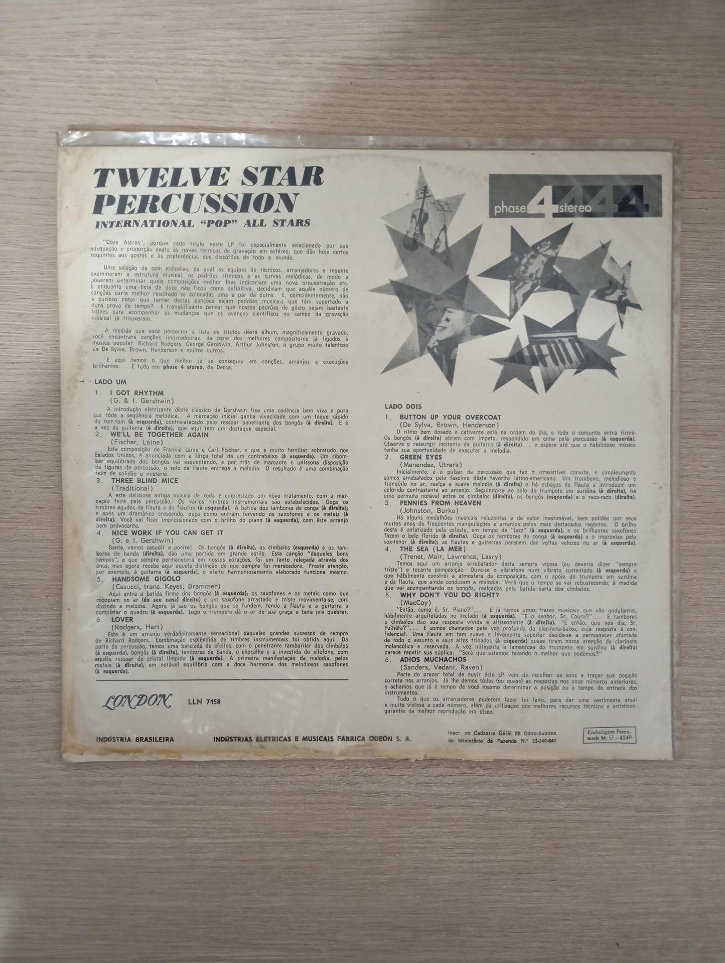 Lp Vinil Twelve Star Percussion International Pop All Stars
