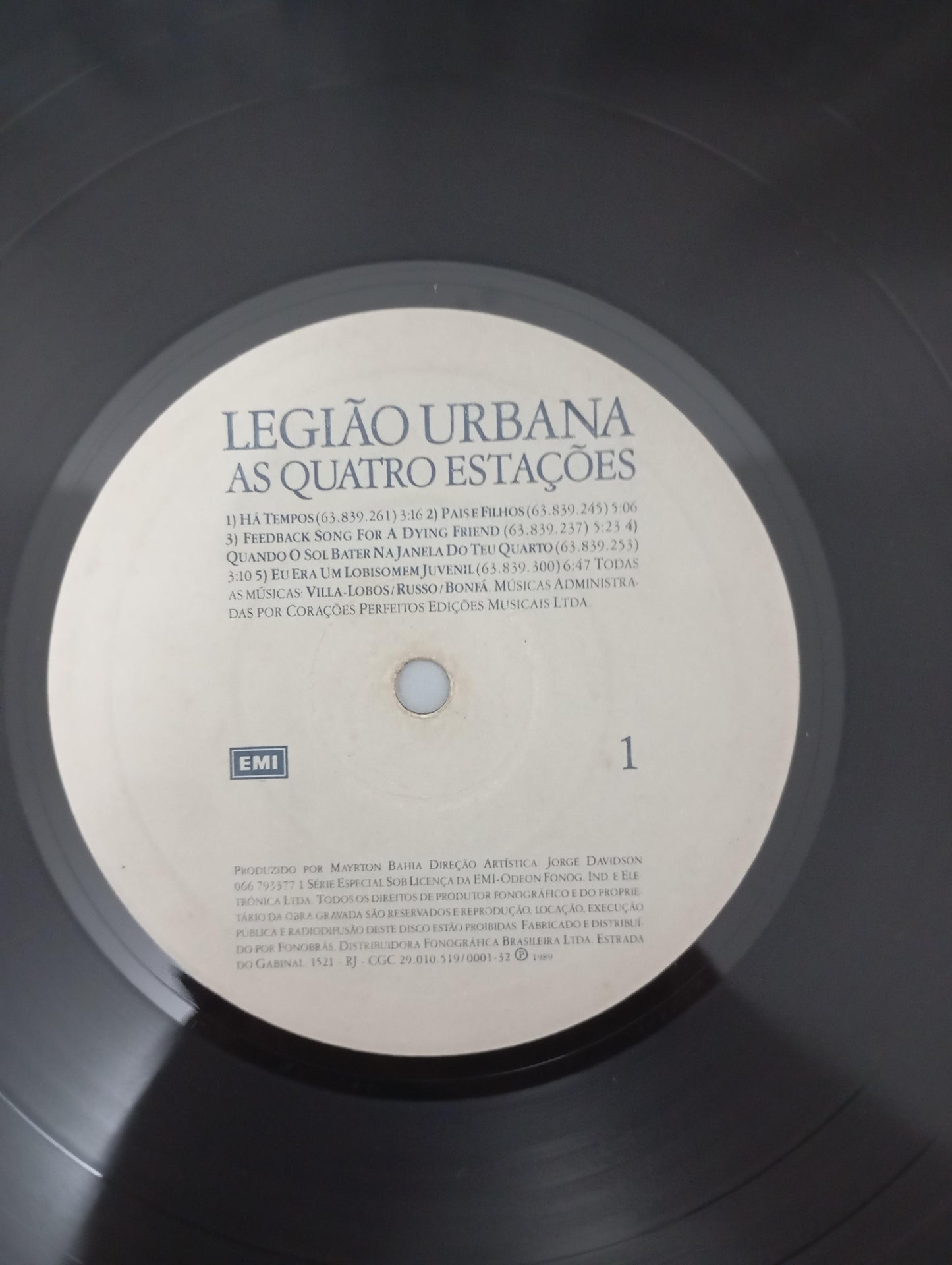 Disco Vinil As Quatro Estações Legião Urbana Com Encarte A