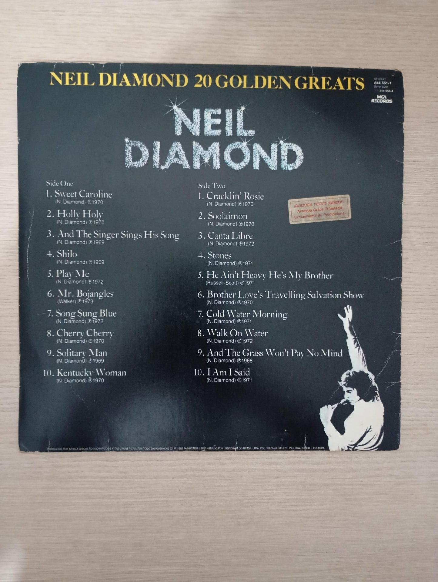 Lp Vinil Neil Diamond 20 Golden Greats