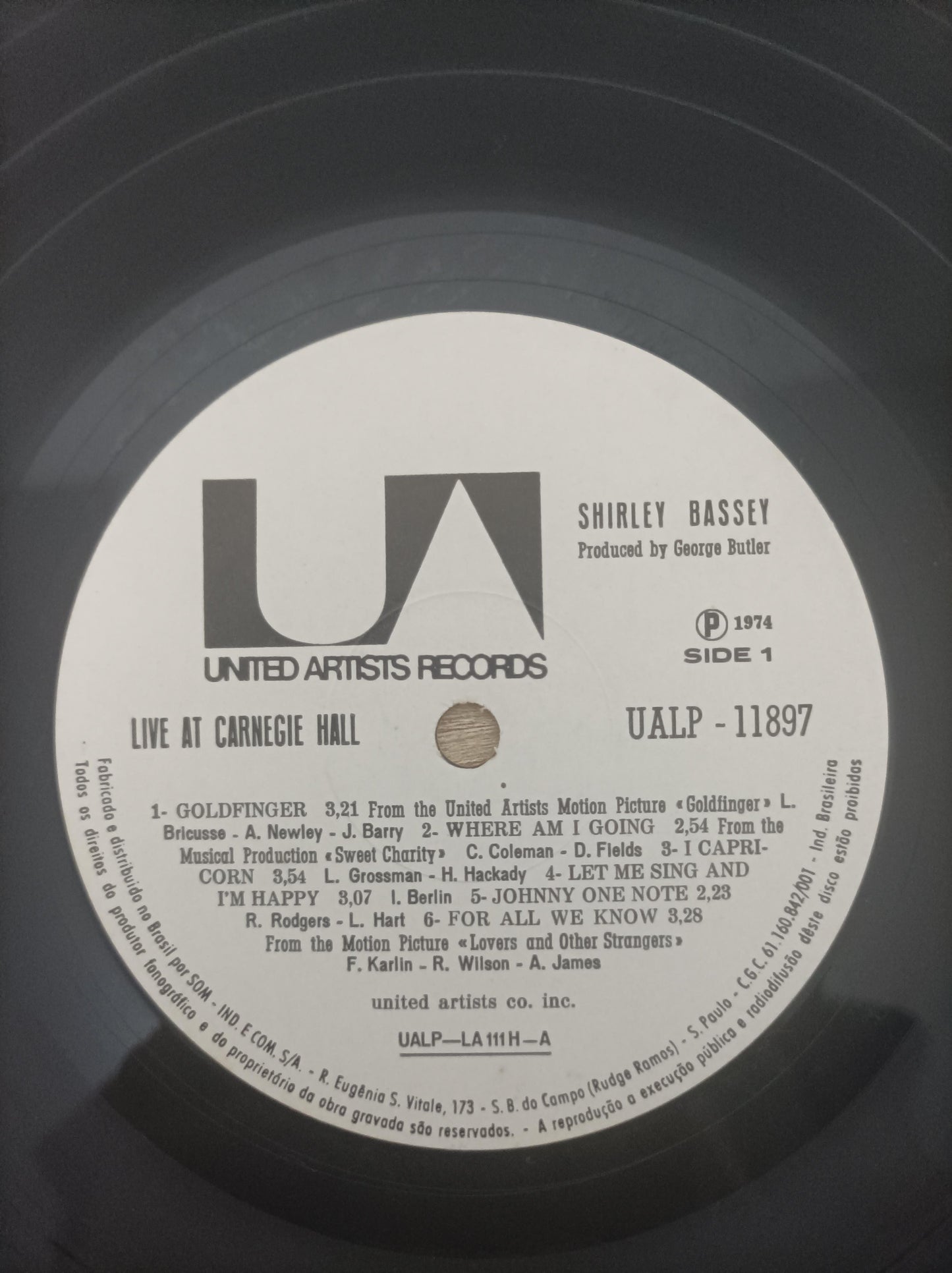Lp Vinil Shirley Bassey Live At Carnegie Hall Duplo