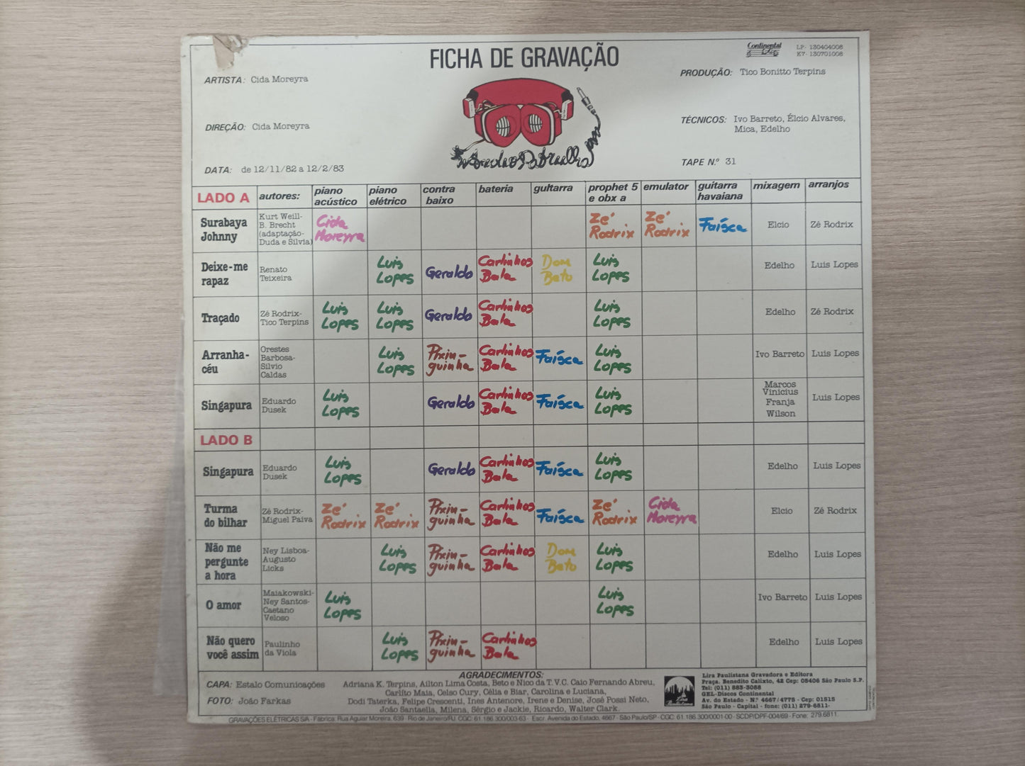 Lp Vinil Cida Moreyra Abolerado Blues