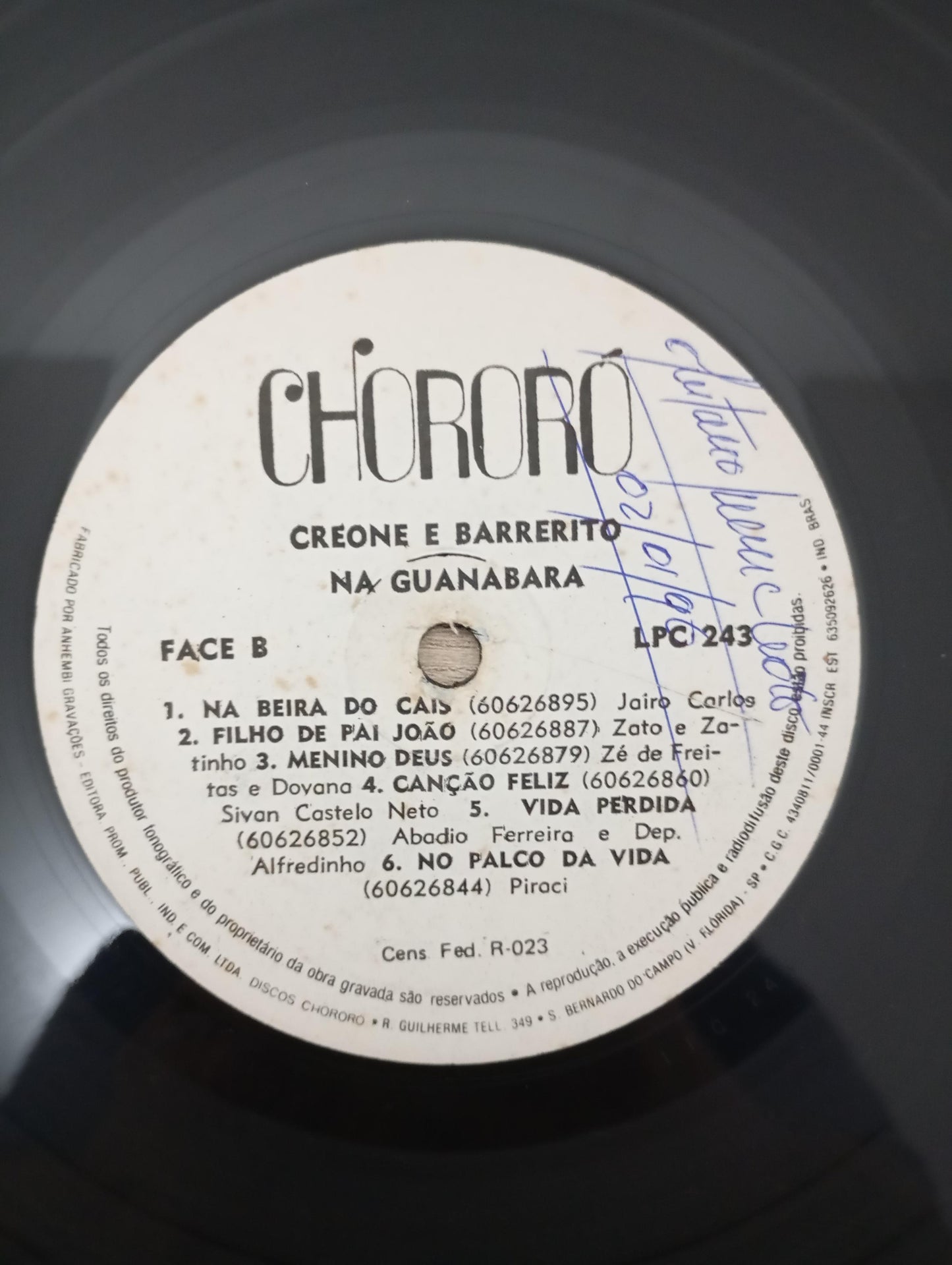Lp Vinil Crione e Barrerito Na Guanabara