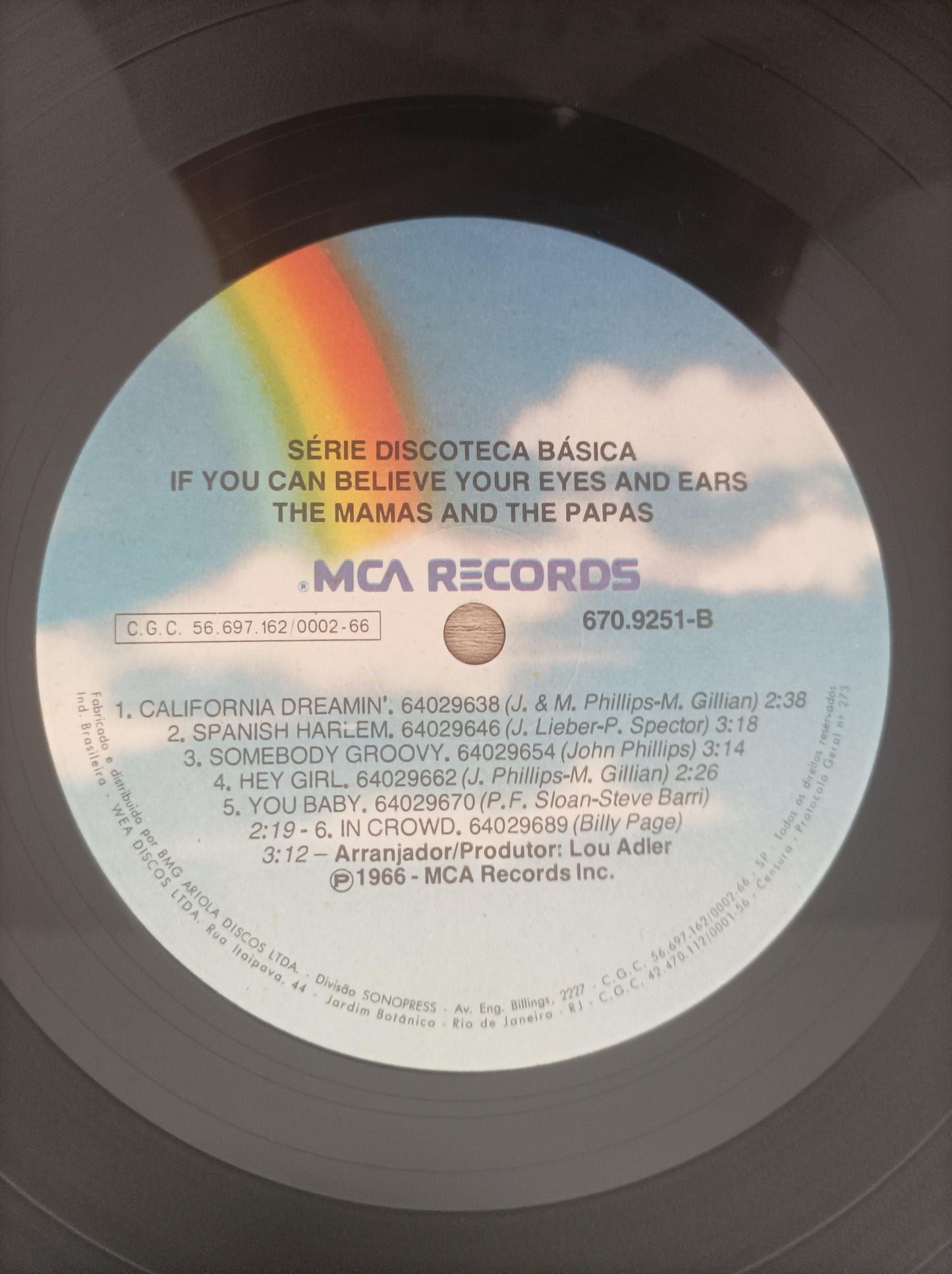Lp Vinil Mamas & The Papas If You Believe Your Eyes And Ears