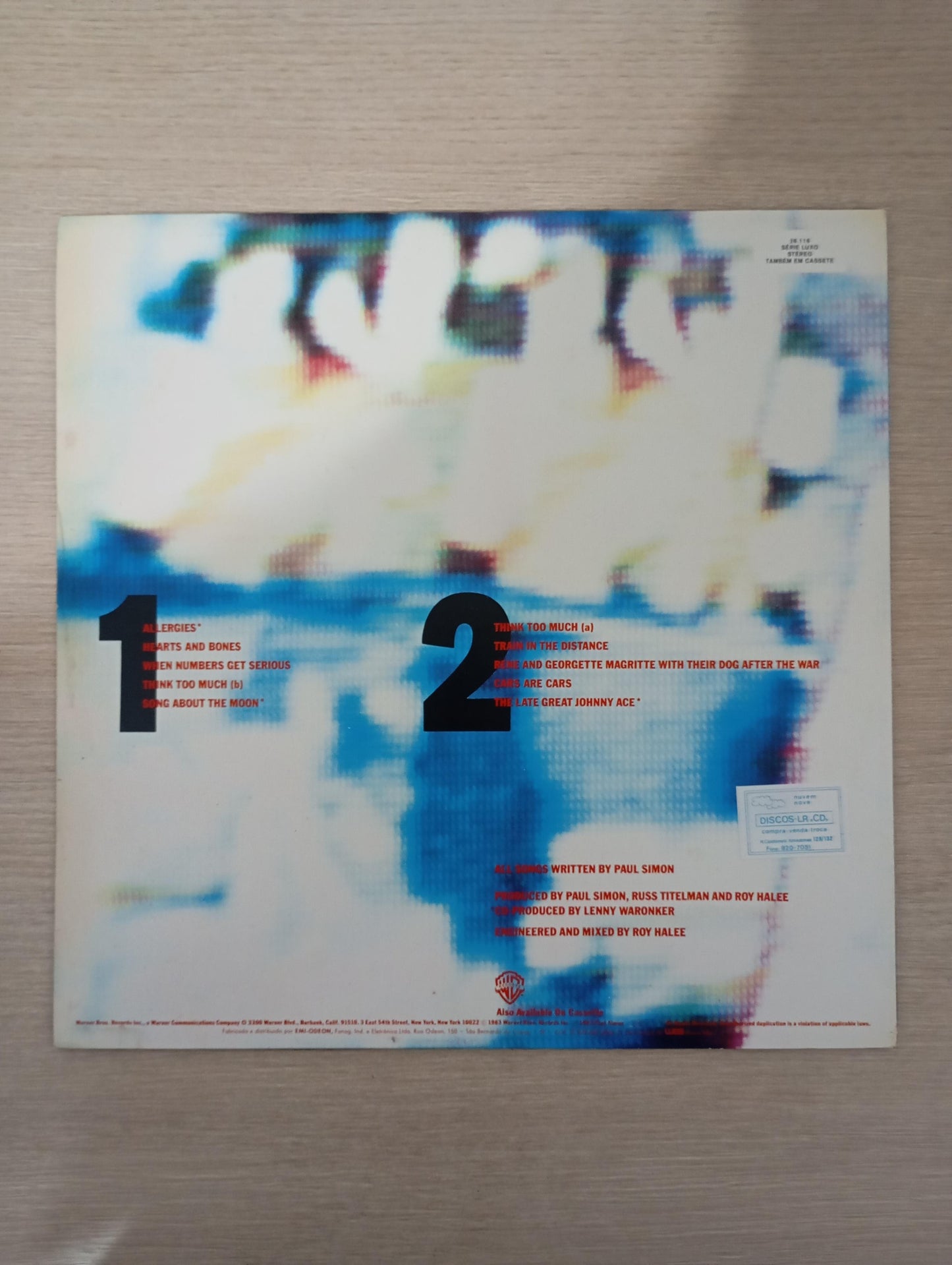 Lp Vinil Paul Simon Hearts And Bones Com Encarte