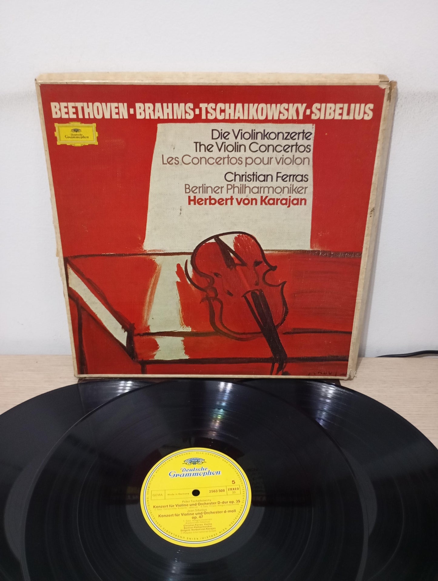 Lp Vinil Box Beethoven Brahms The Violin Concertos Triplo