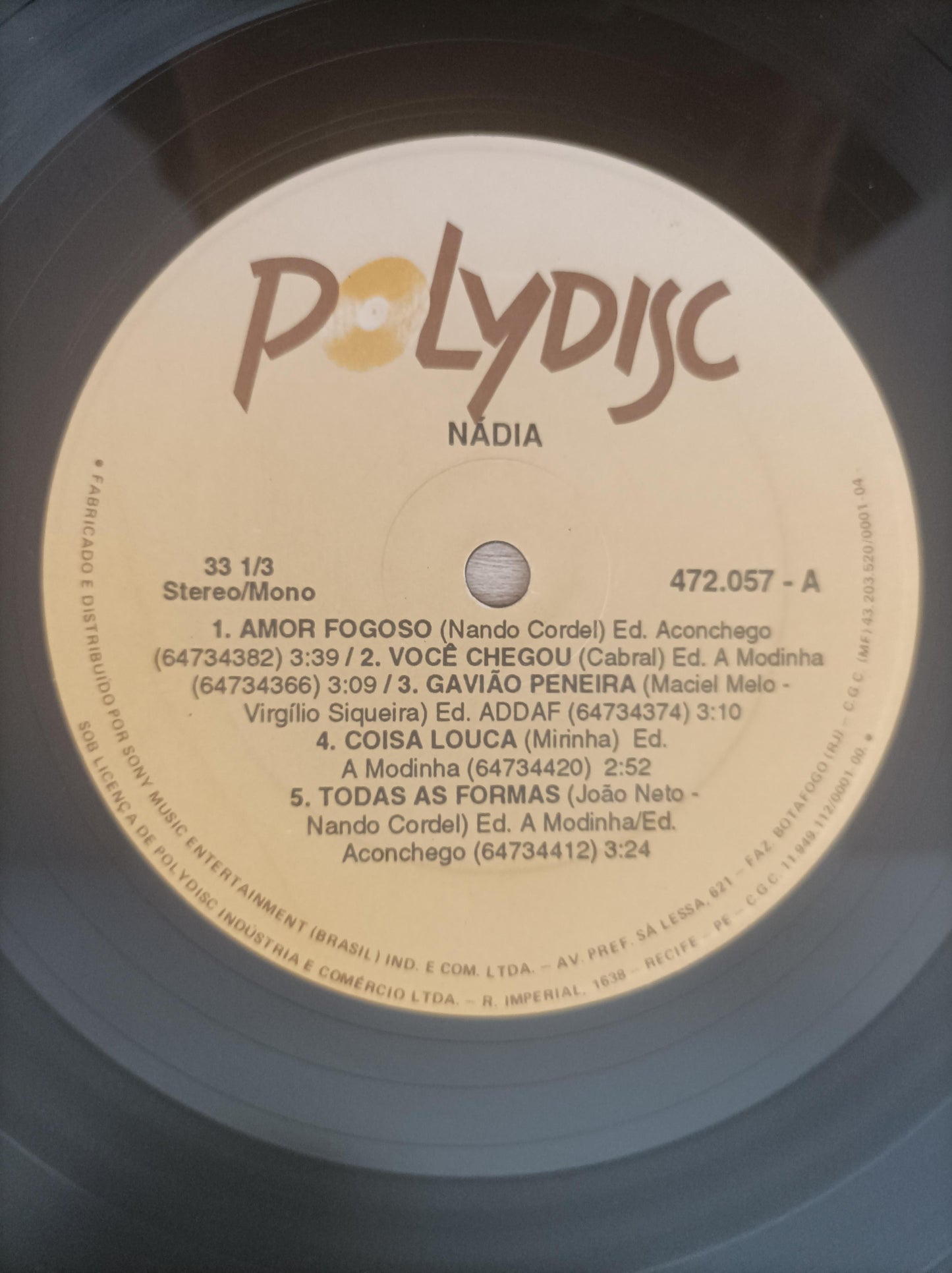 Lp Vinil Nádia Maia 1993
