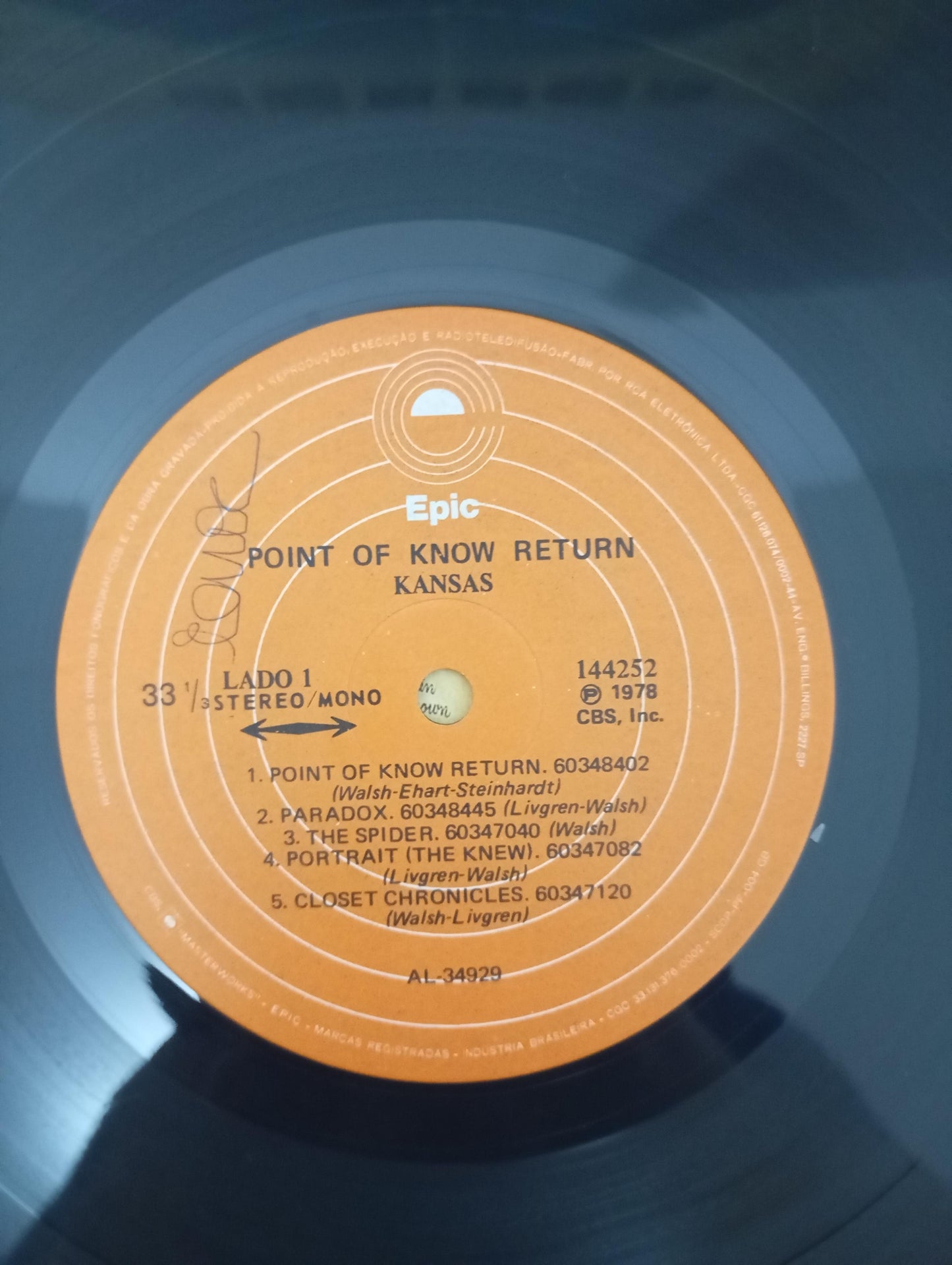 Lp Vinil Kansas Point Of Know Return Com Encarte