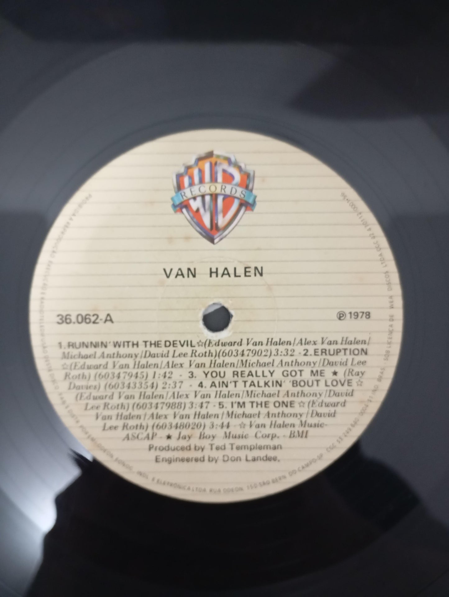 Lp Vinil Van Halen 1978 Com Encarte
