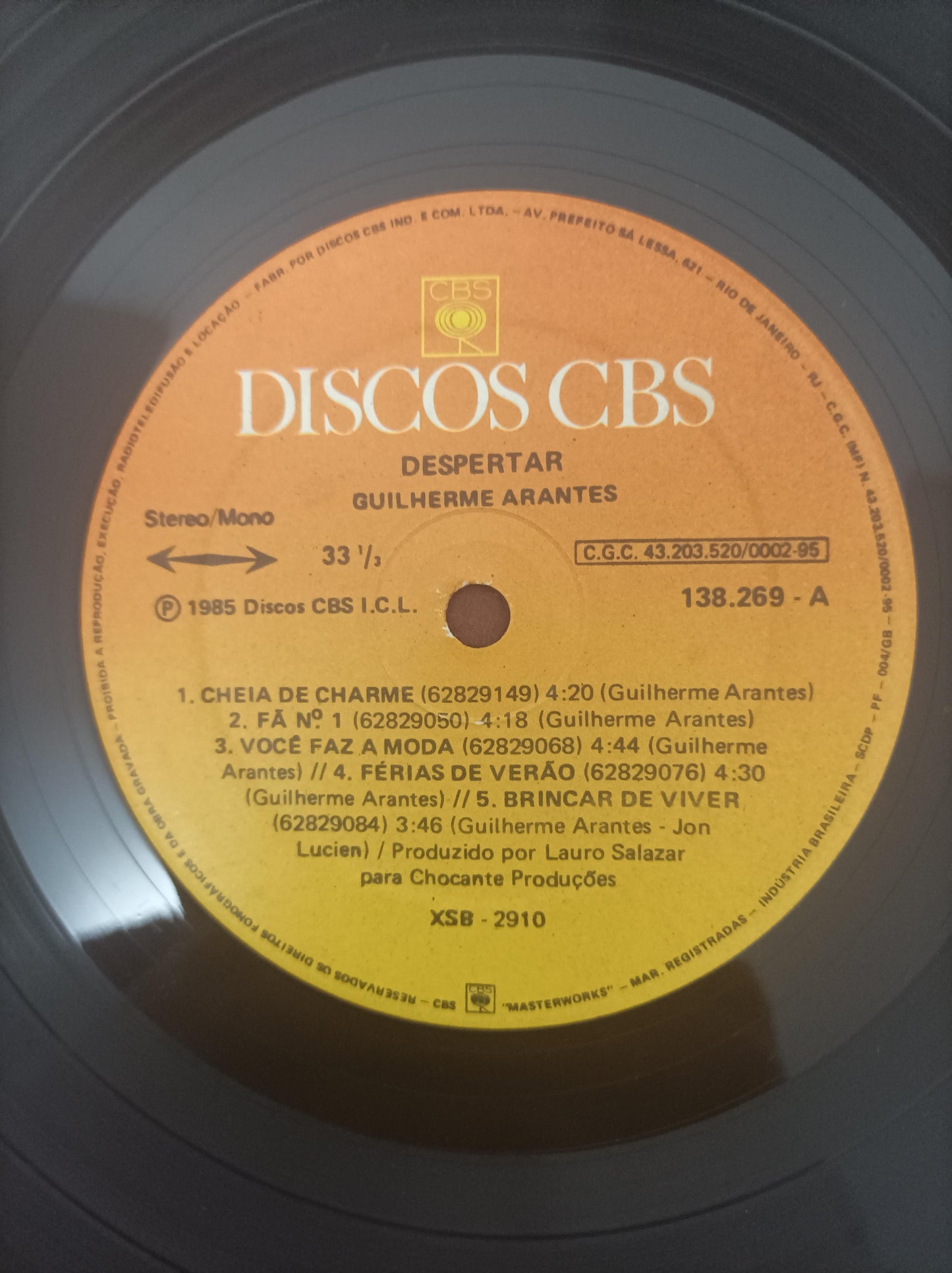 Disco Vinil Despertar Guilherme Arantes Com Encarte A