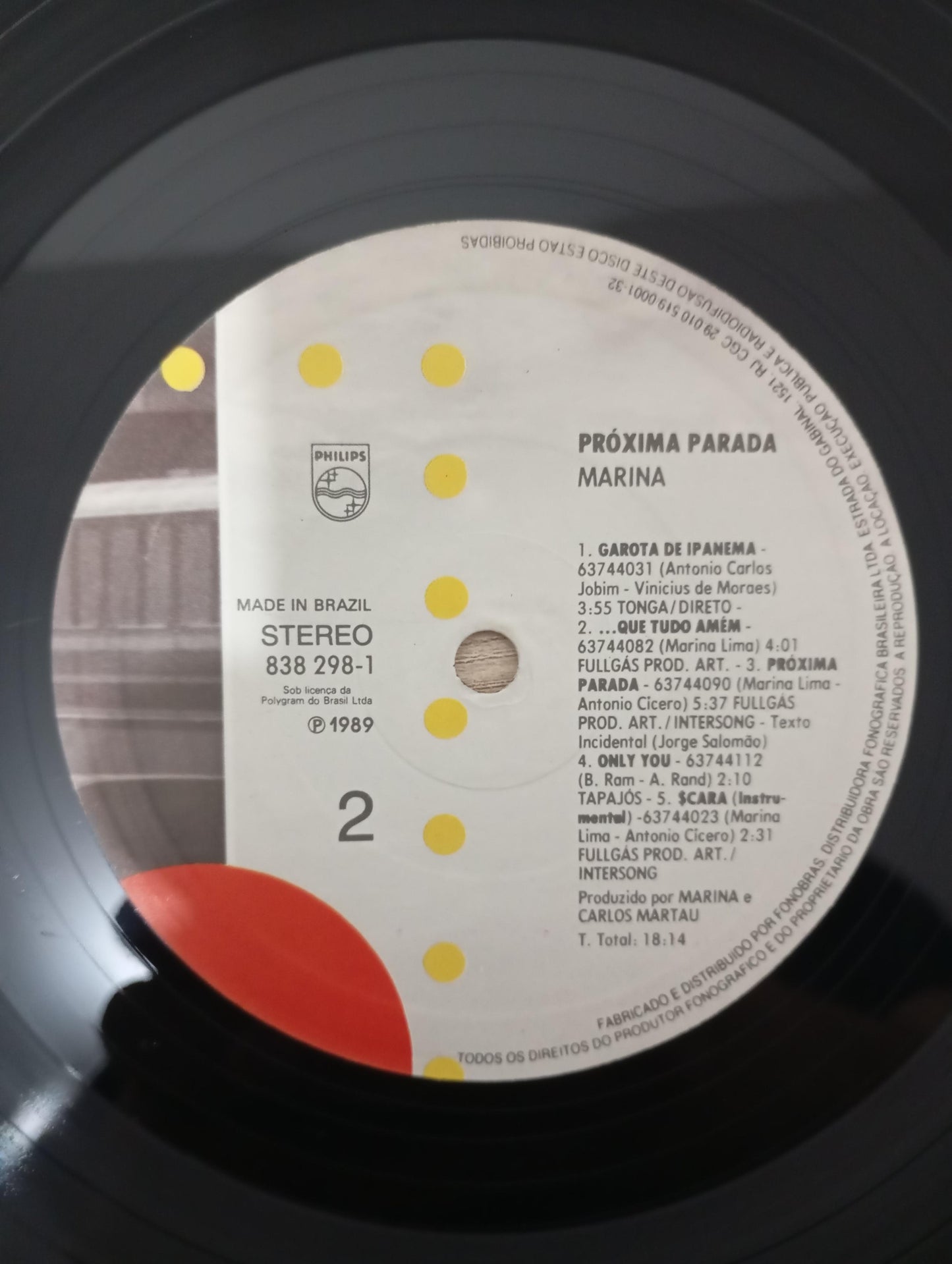 Lp Vinil Marina Lima Próxima Parada Com Encarte
