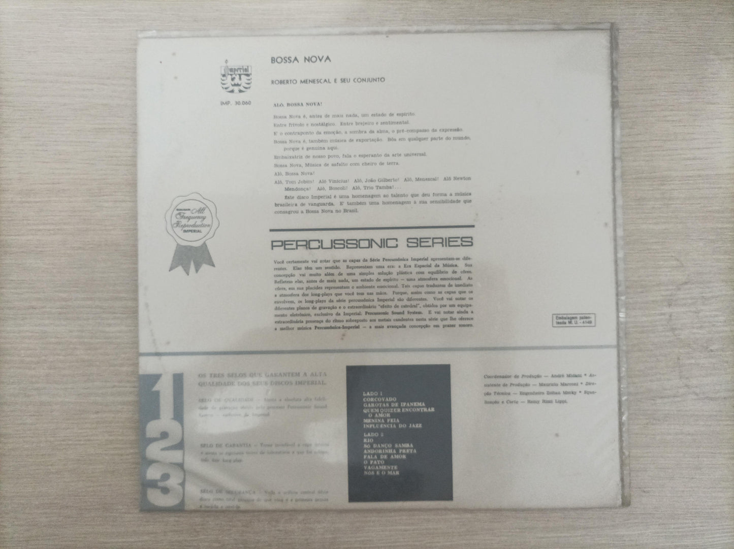 Lp Vinil Roberto Menescal E Seu Conjunto Bossa Nova