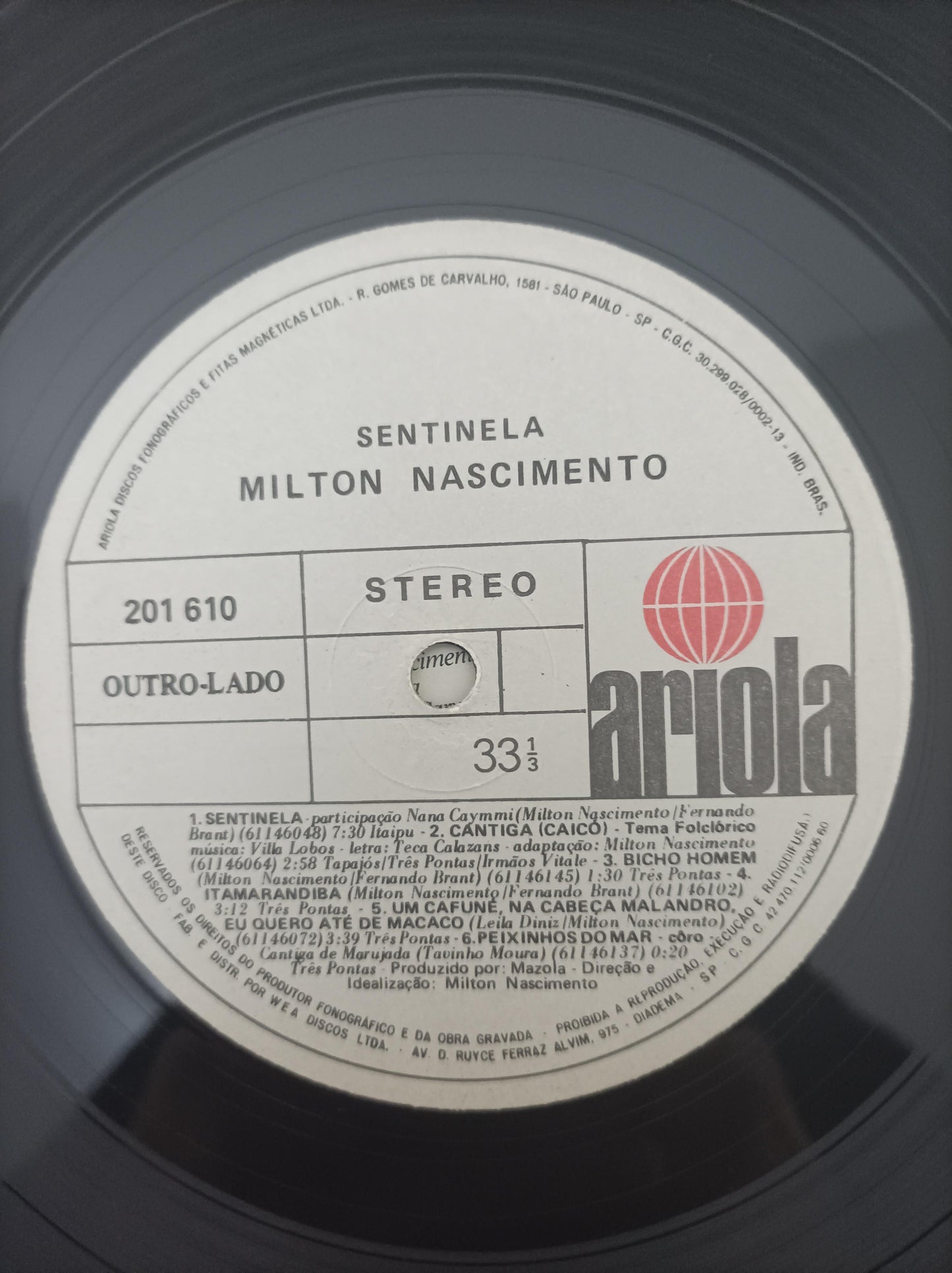 Lp Vinil Milton Nascimento Sentinela Com Encarte