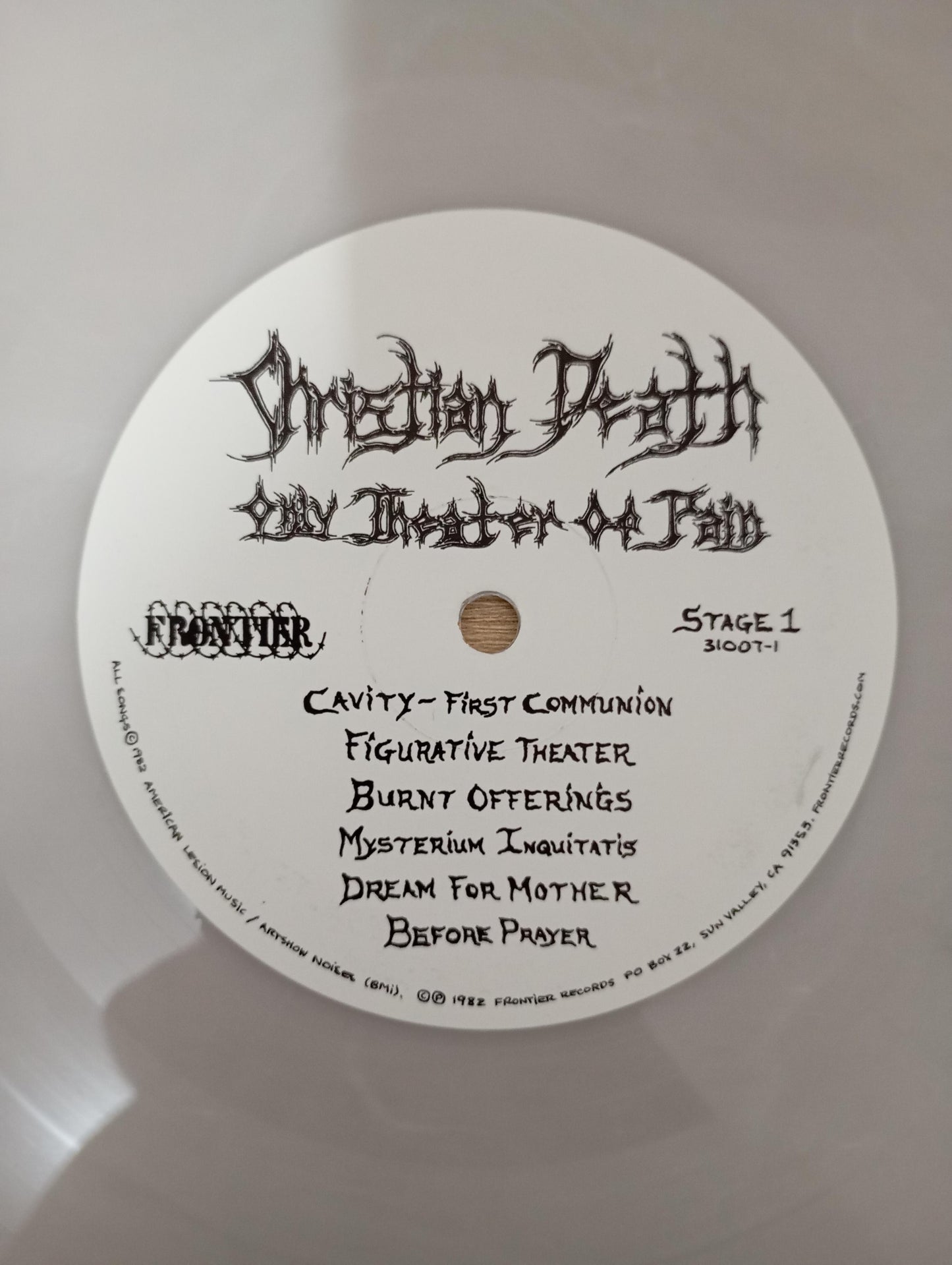 Lp Vinil Christian Death Only Theatre Of Pain 2013 Imp USA