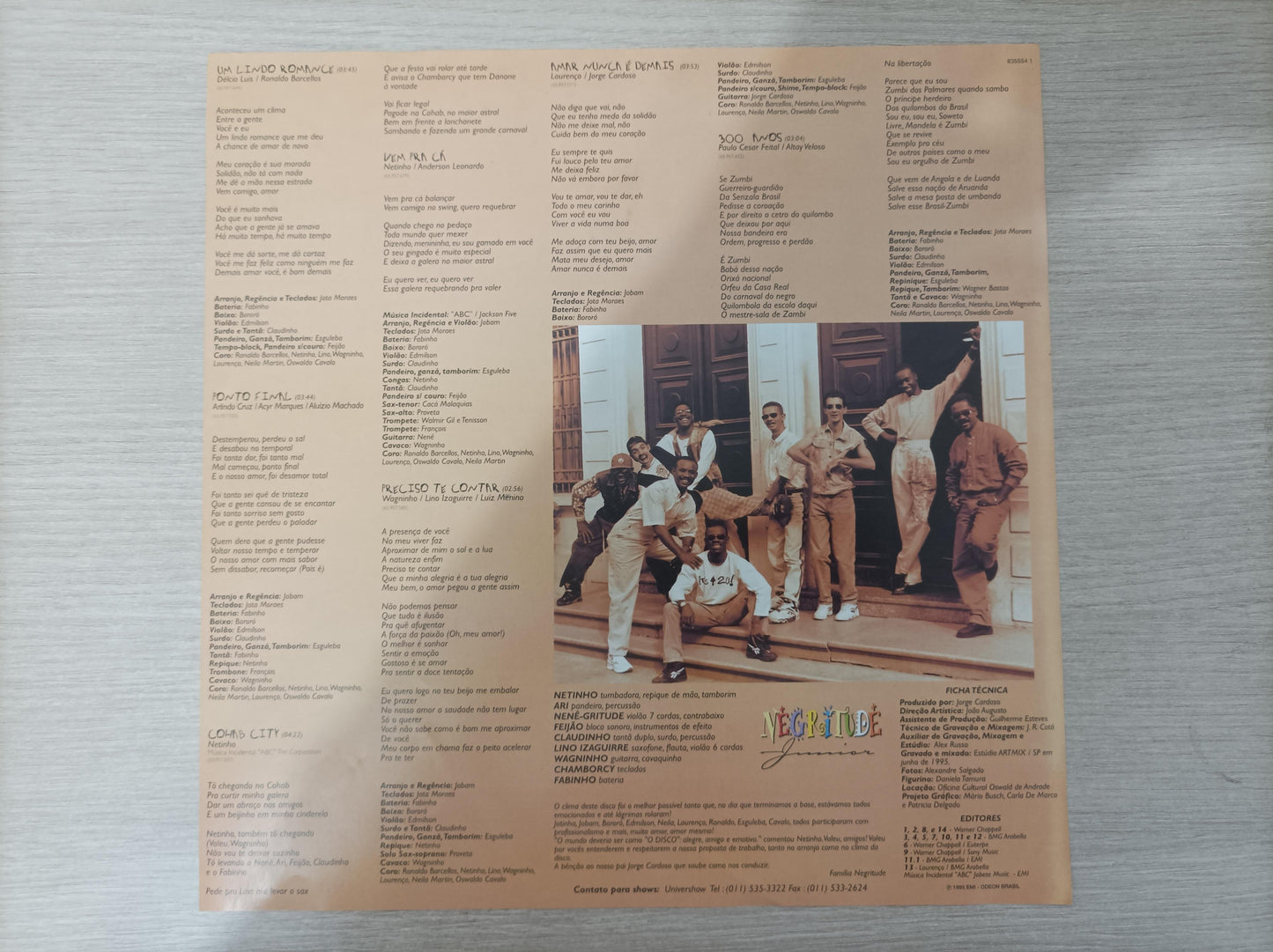Lp Vinil Negritude Junior Gente Da Gente Com Encarte
