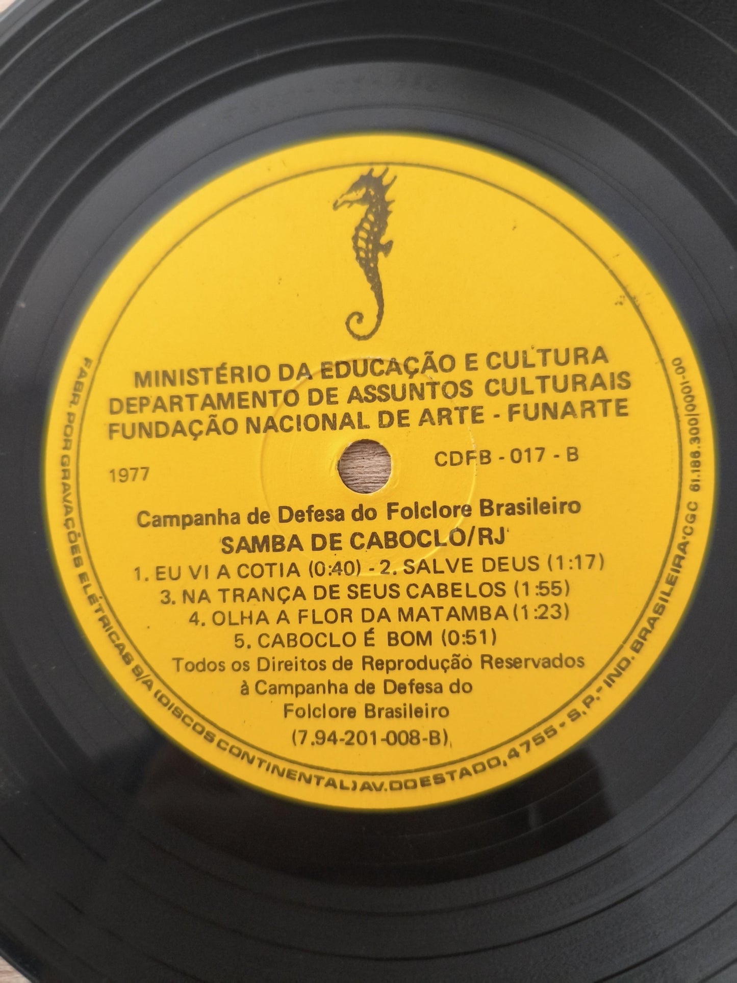 Compacto Vinil Folclore Brasileiro 17 Samba De Caboclo - RJ