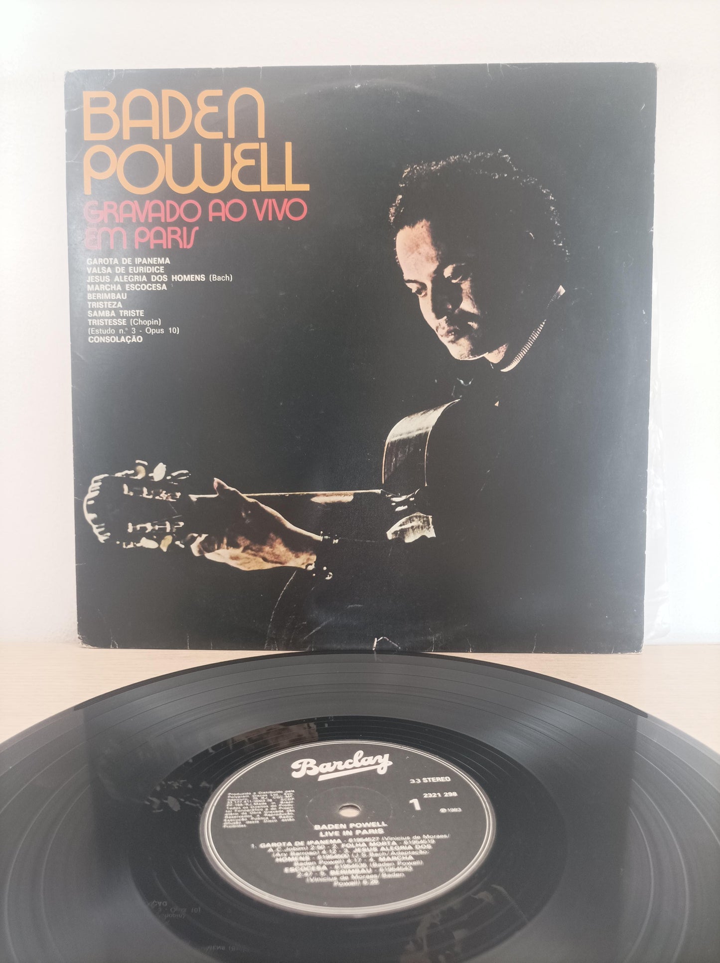 Disco Vinil Gravado Ao Vivo Em Paris Baden Powell A