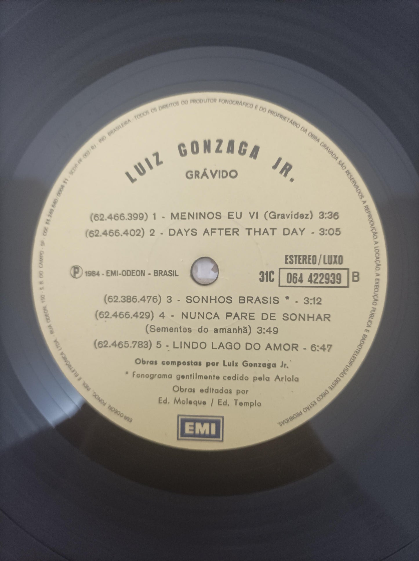 Lp Vinil Gonzaguinha Grávido Com Encarte