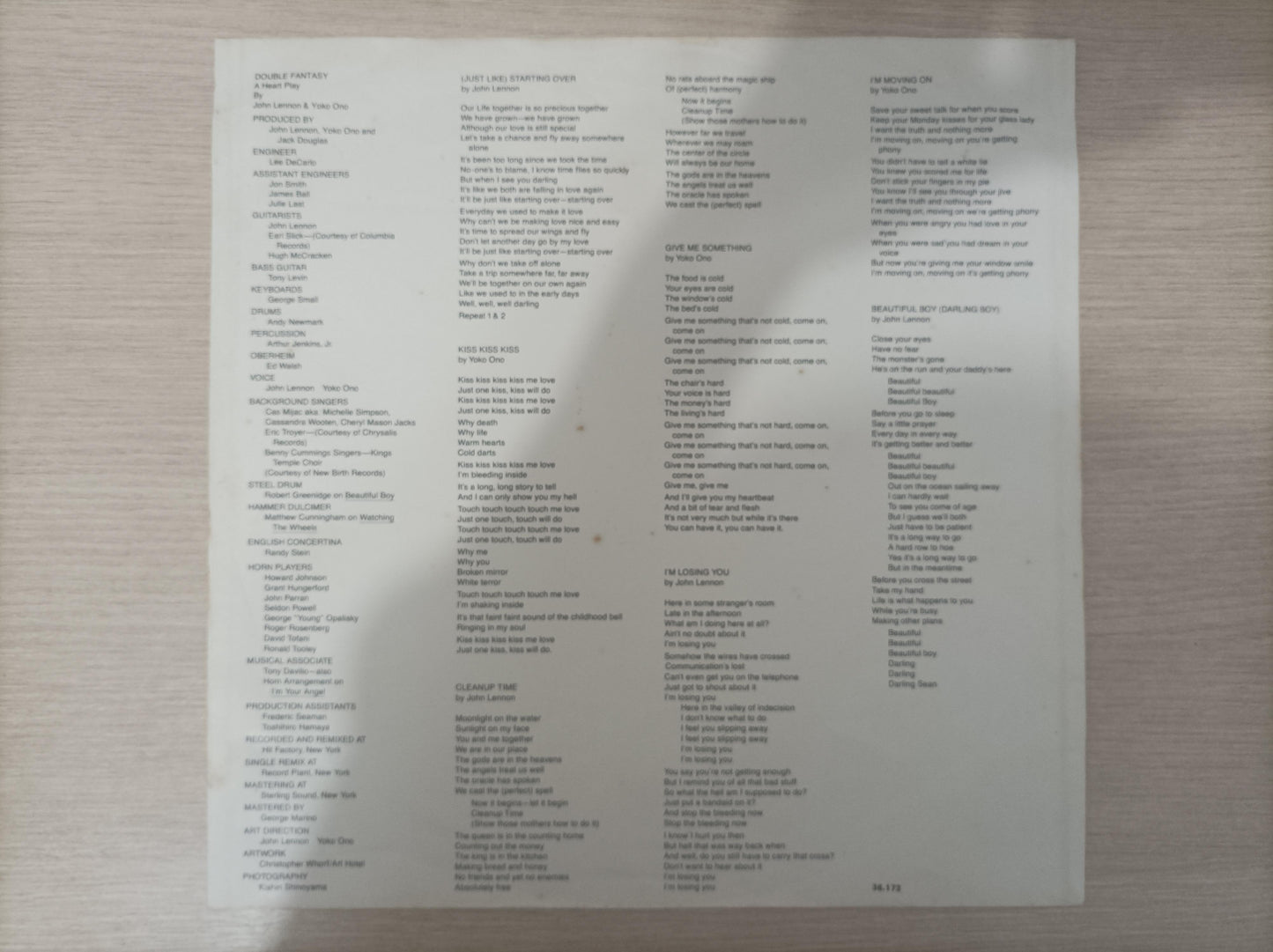 Disco Vinil Double Fantasy John Lennon & Yoko Ono Encarte A