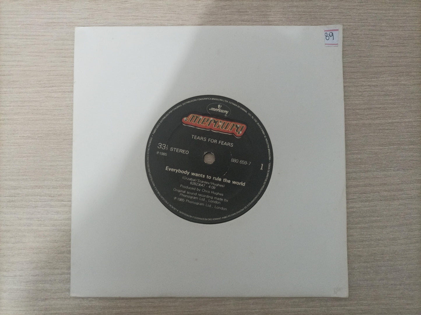 Compacto Vinil Tears For Fears Everybody Wants To Rule World