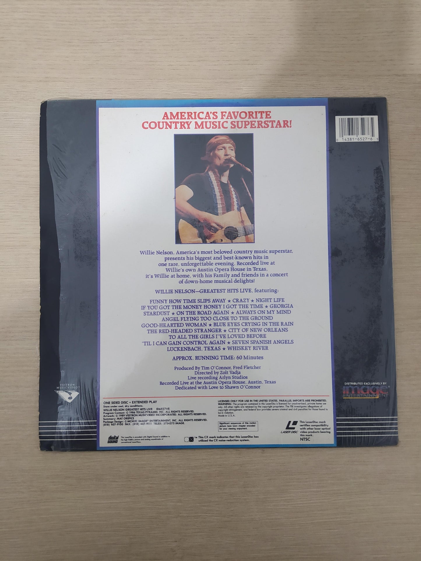 LD LaserDisc Willie Nelson Greatest Hits Live Importado