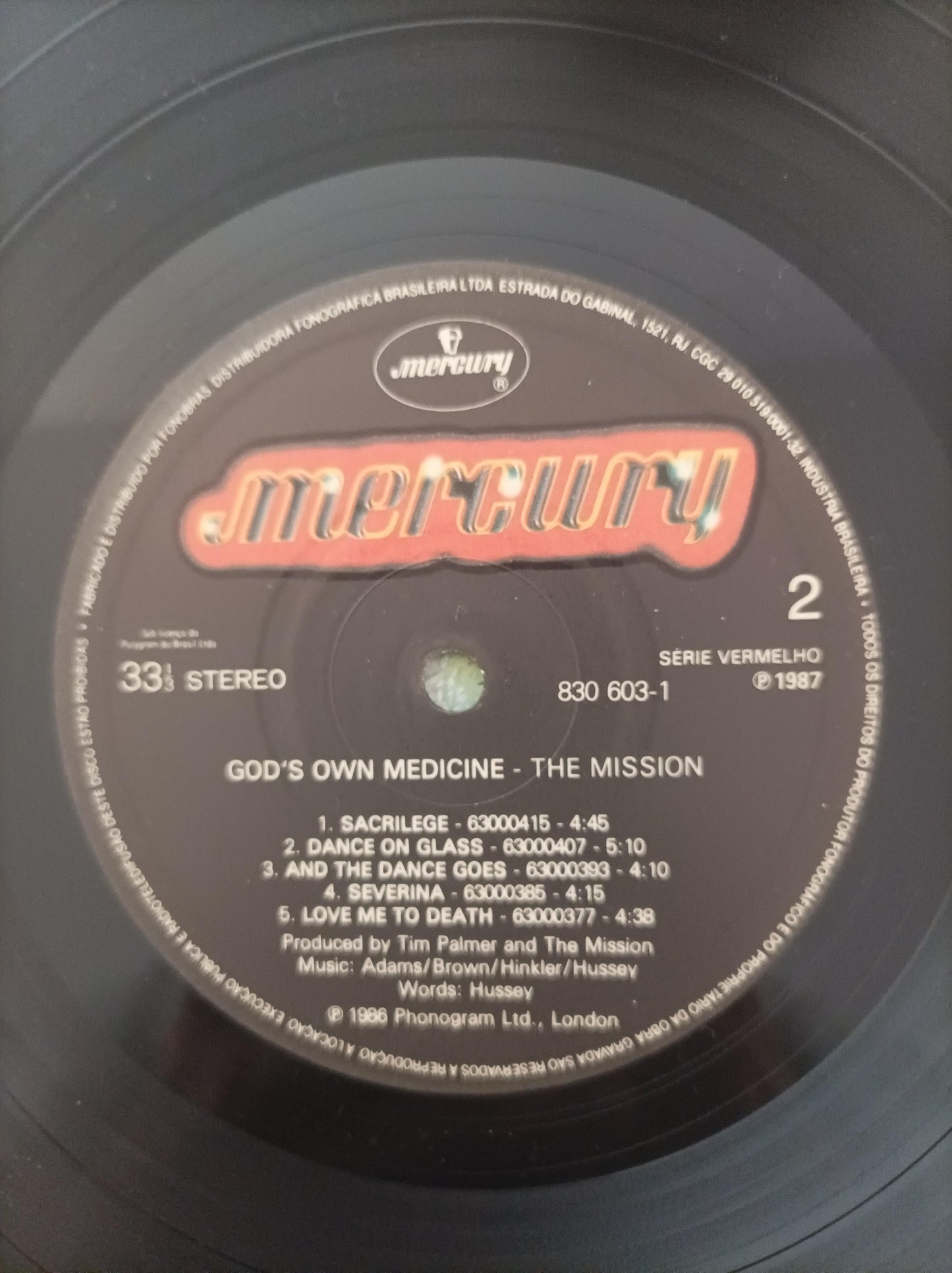 Lp Vinil The Mission Gods Own Medicine Com Encarte