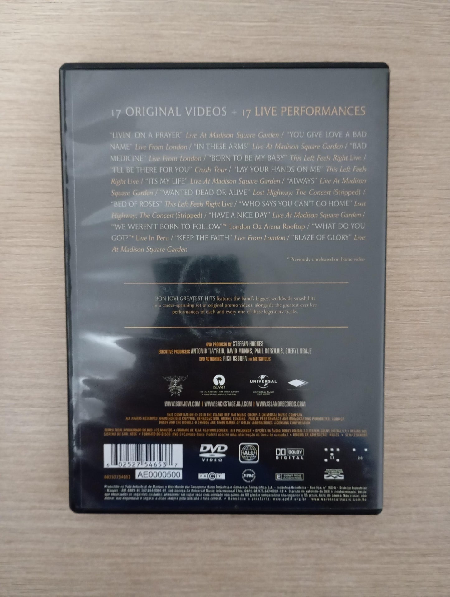 DVD Bon Jovi Greatest Hits - The Ultimate Video Collection