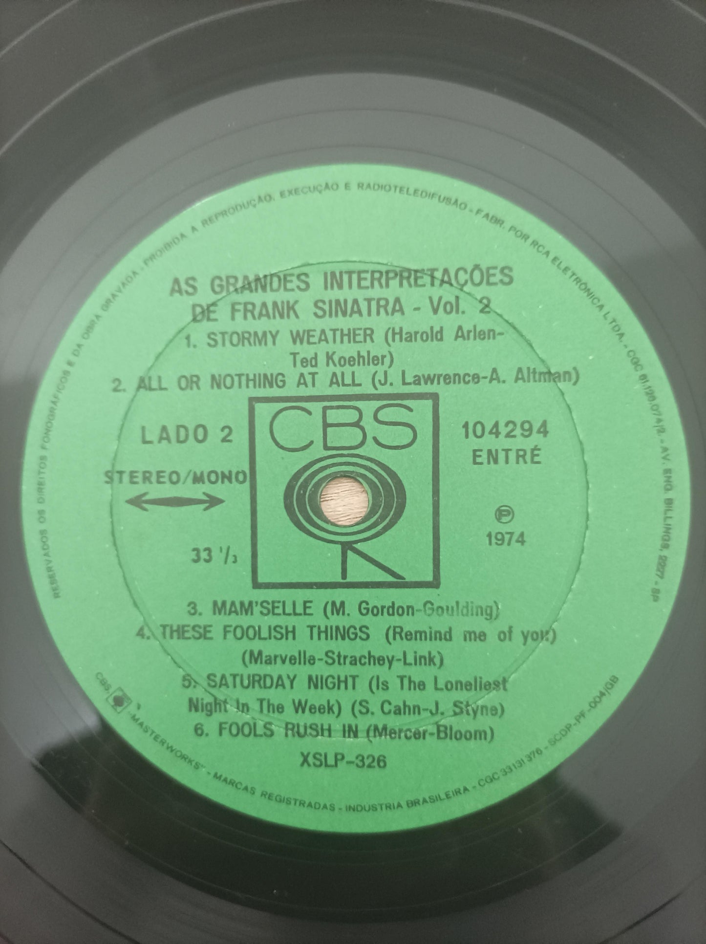 Lp Vinil Frank Sinatra As Grandes Interpraretações de Vol. 2