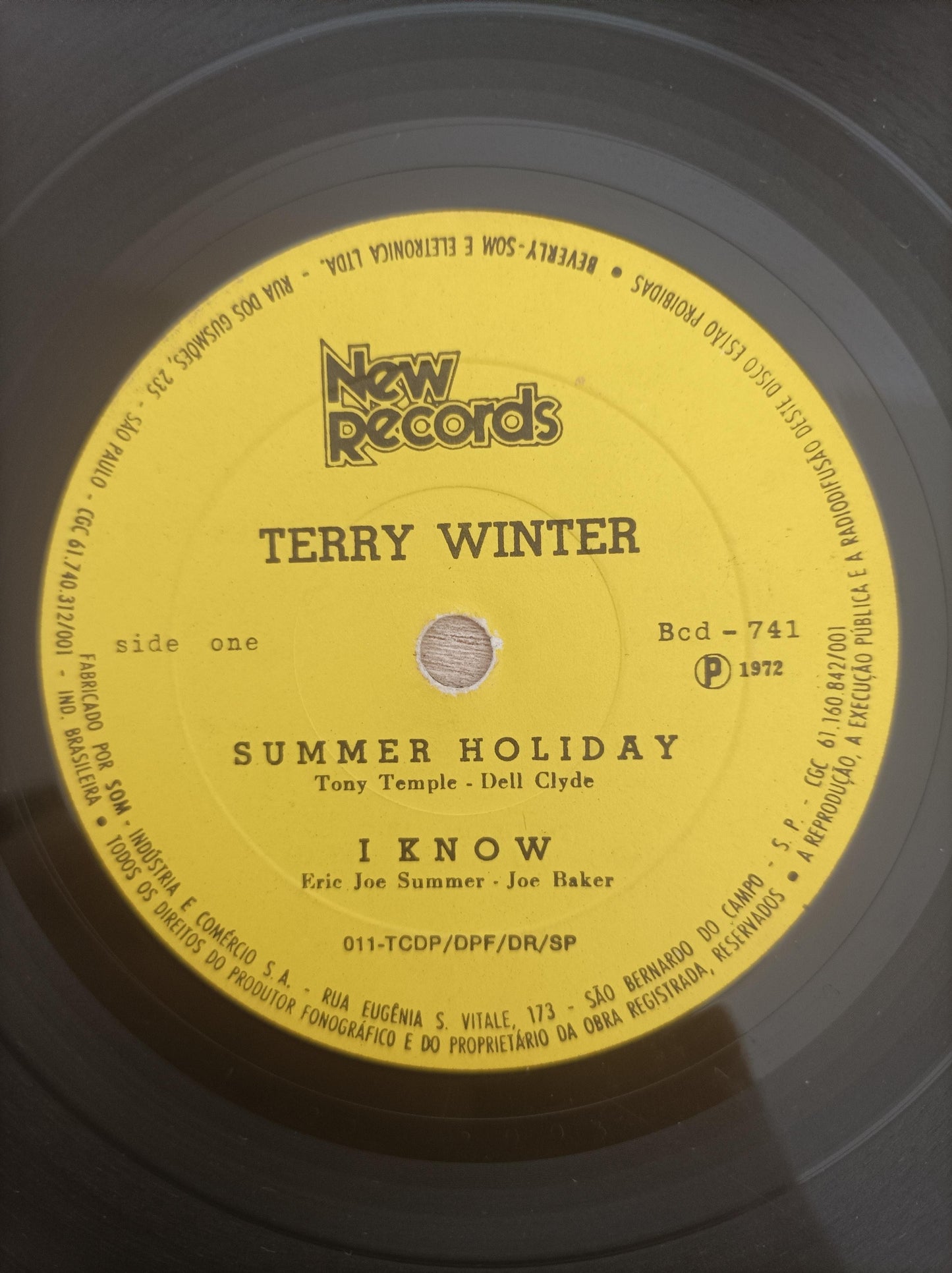 Compacto Vinil Terry Winter I Know