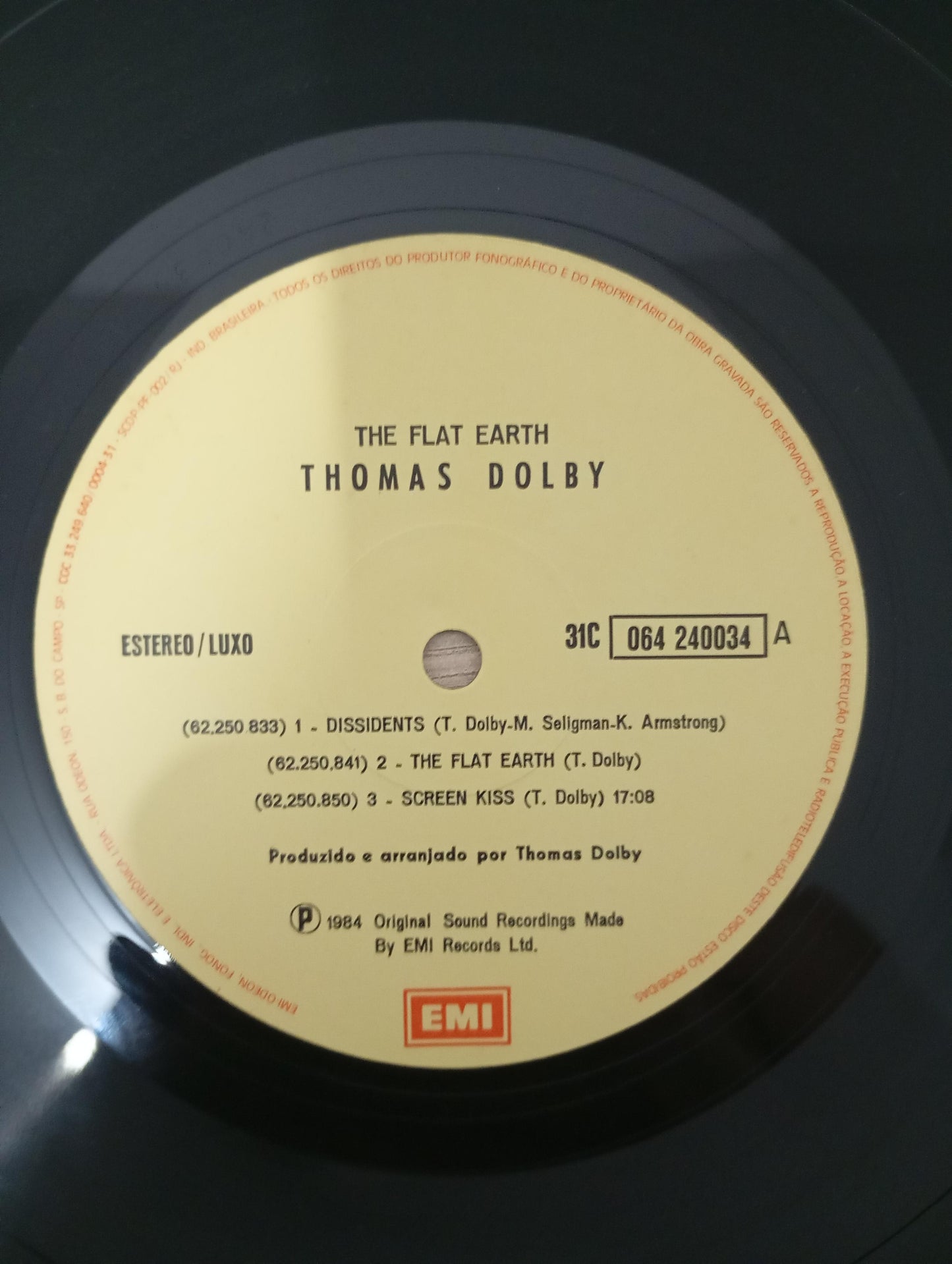 Disco Vinil The Flat Earth Thomas Dolby Com Encarte A