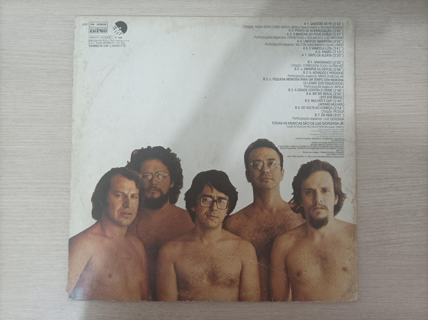 Disco Vinil De Volta Ao Começo Gonzaguinha Com Encarte, Leia