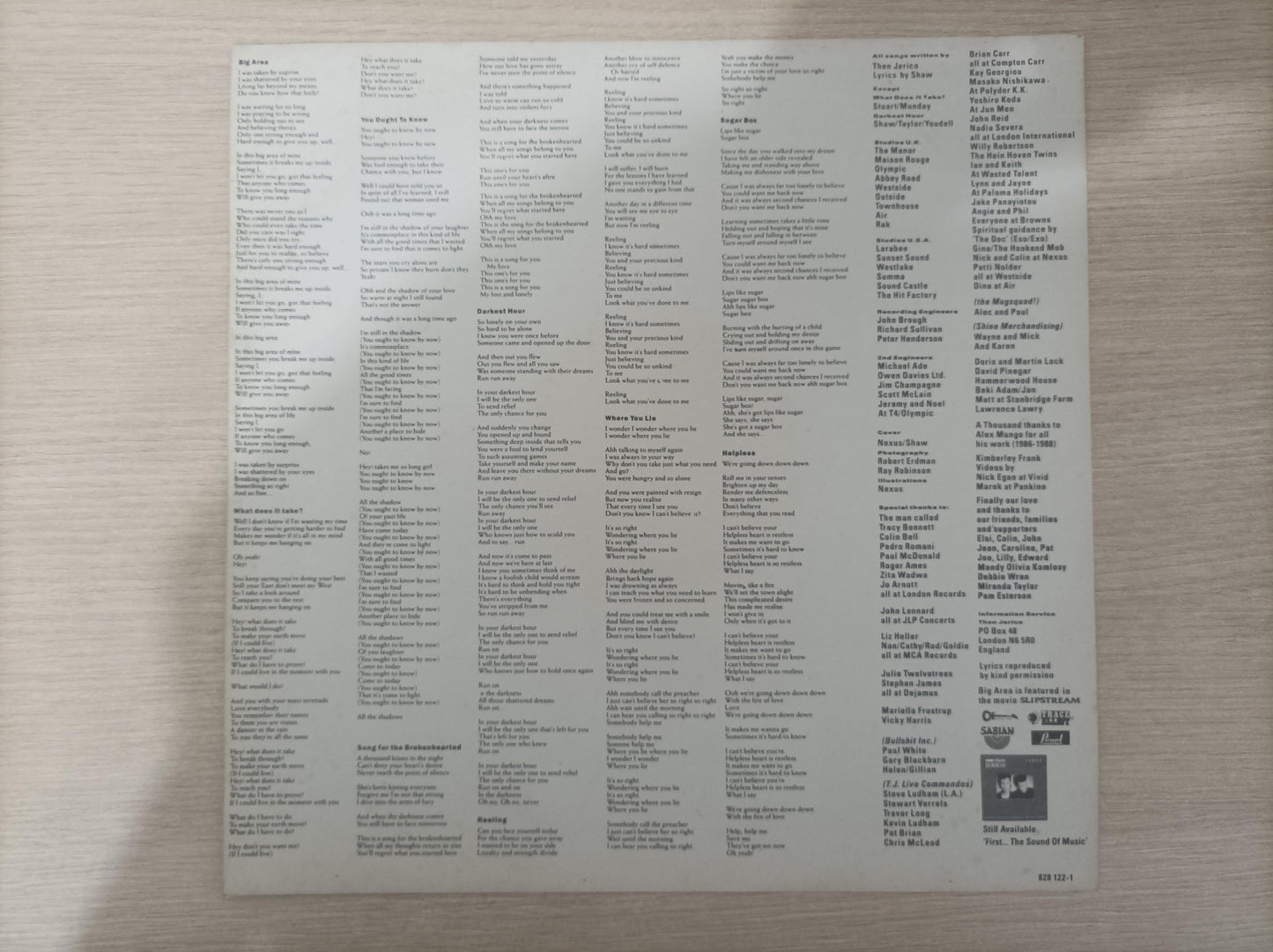 Lp Vinil Then Jerico The Big Area Com Encarte