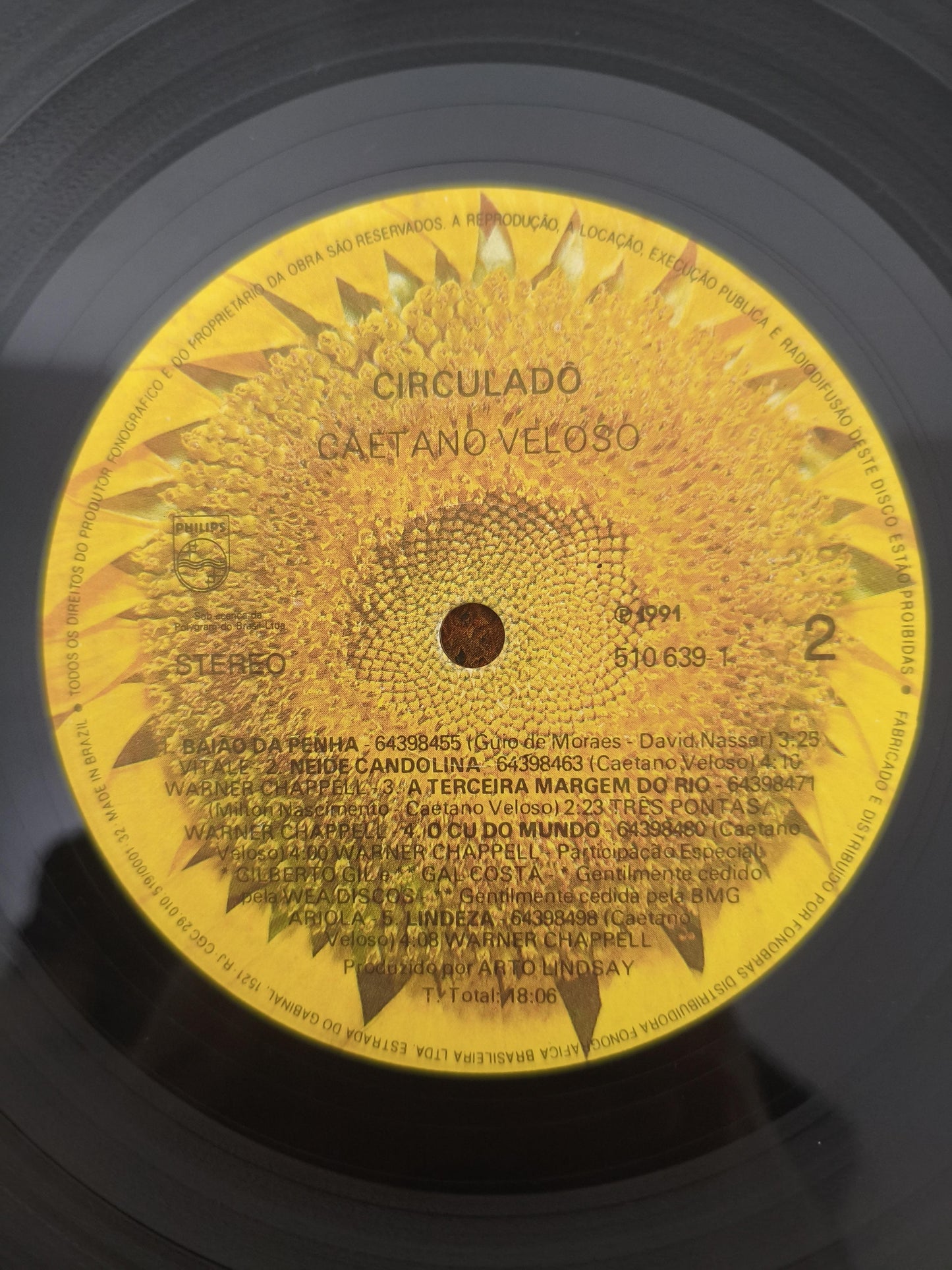 Lp Vinil Caetano Veloso Circuladô Com Encarte, Leia