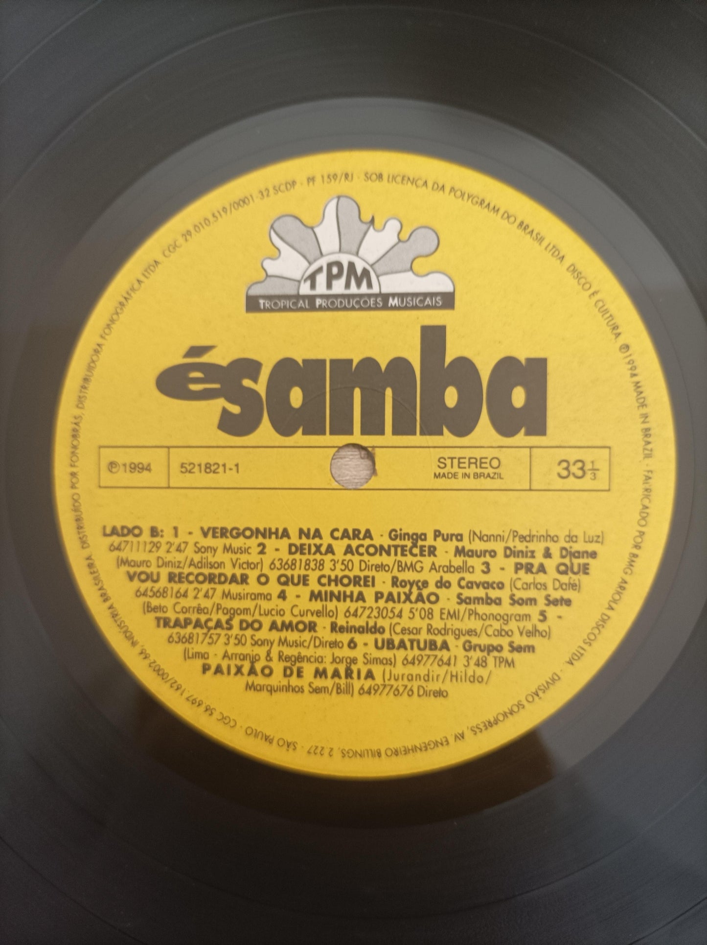 Lp Vinil É Samba
