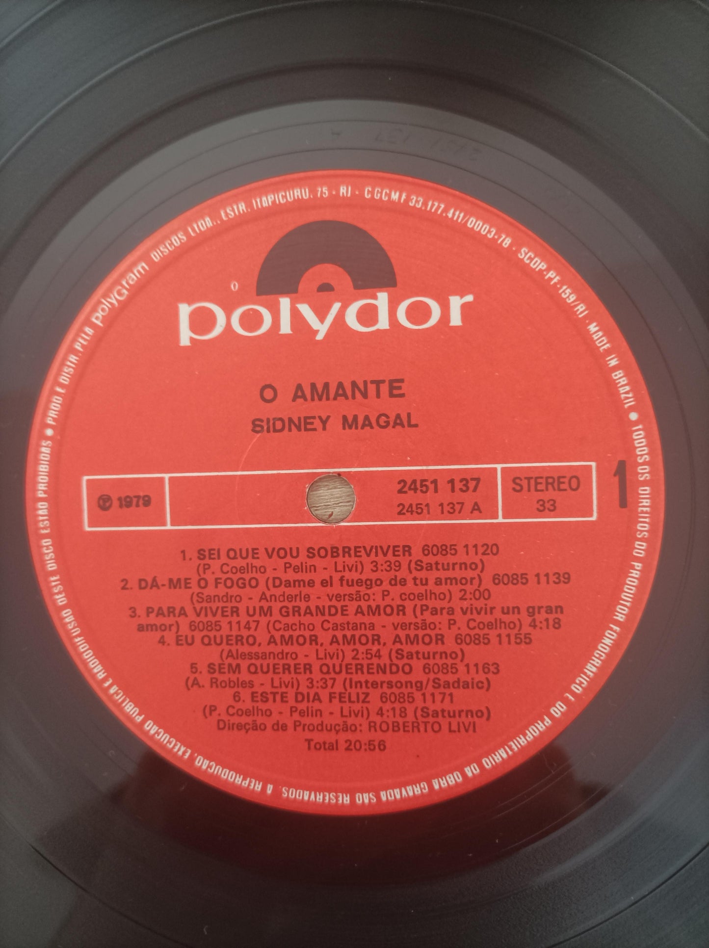Lp Vinil Sidney Magal O Amante