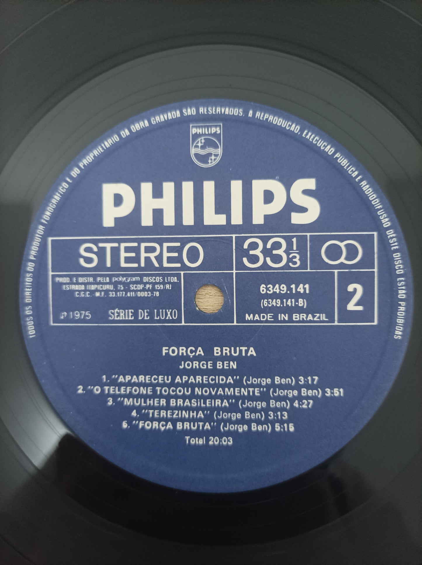 Lp Vinil Jorge Ben Força Bruta Original 1975 Importado