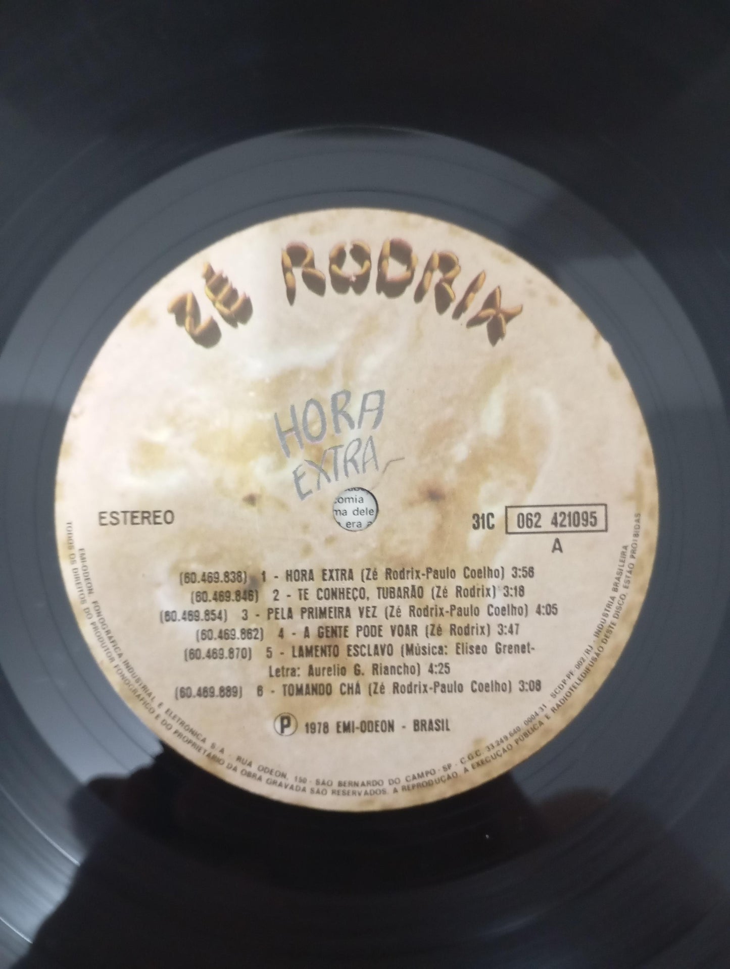 Lp Vinil Zé Rodrix Hora Extra Com Encarte