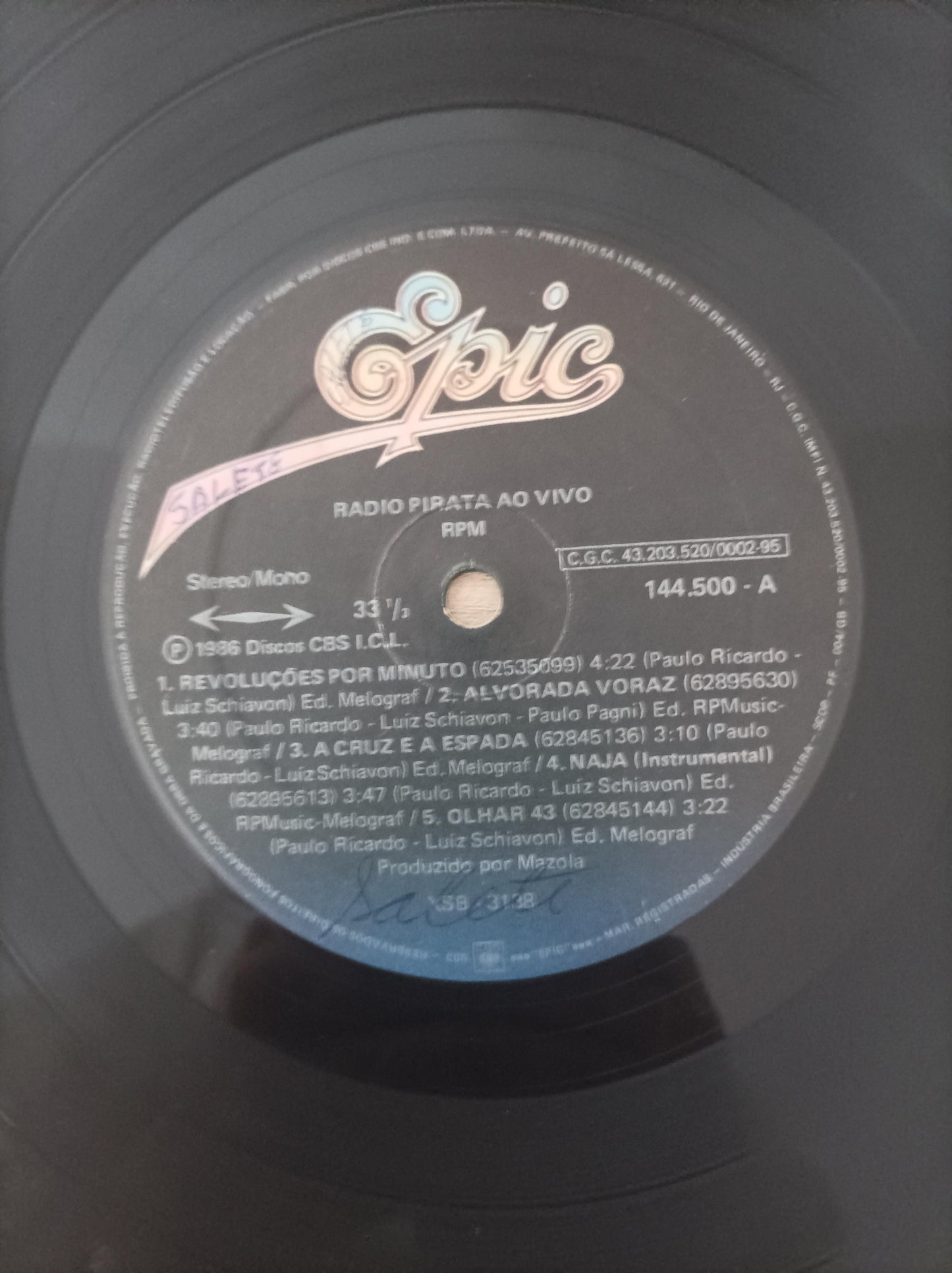 Lp Vinil RPM Rádio Pirata Ao Vivo