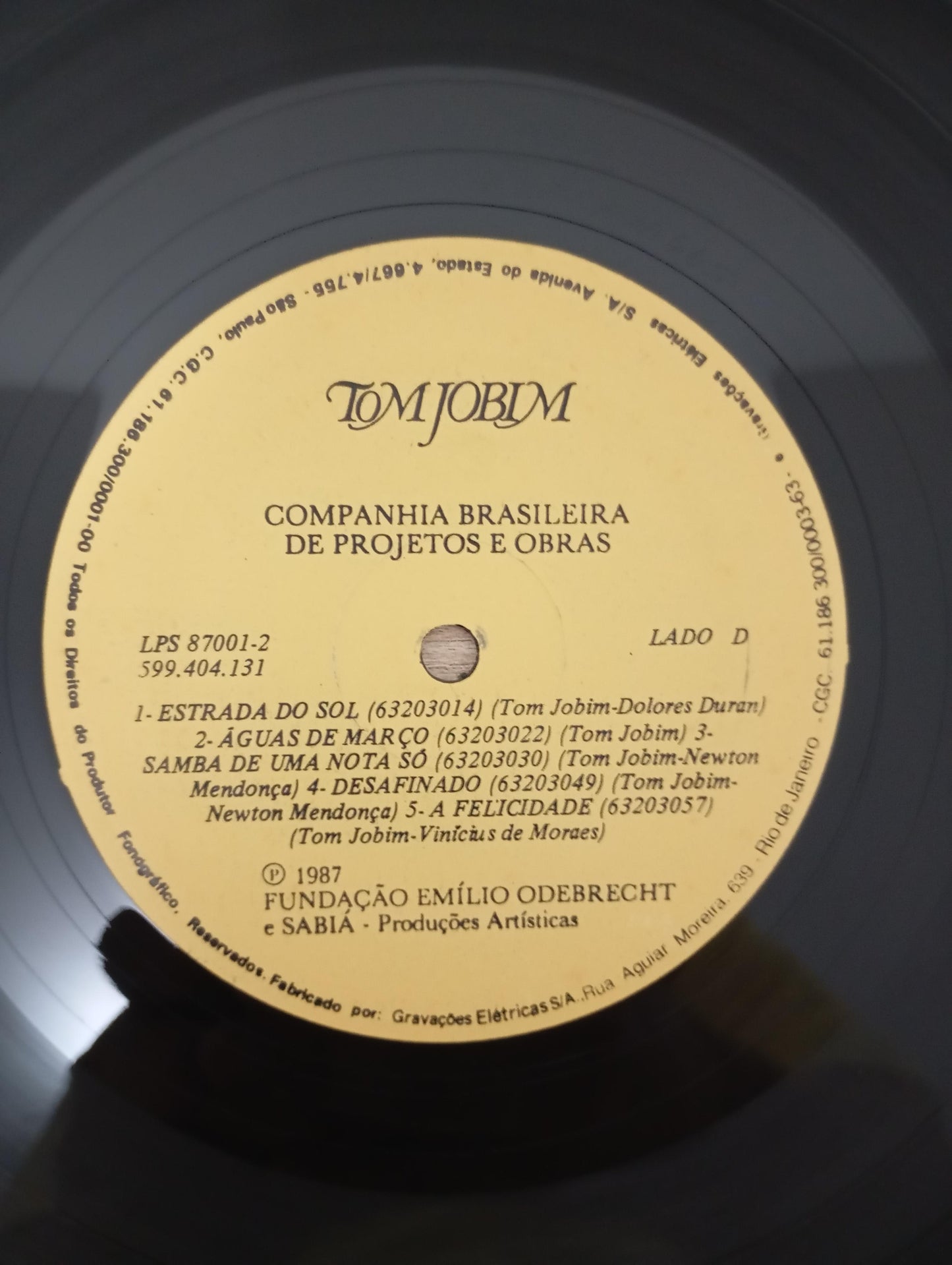Lp Vinil Tom Jobim CBPO 1987 Duplo, Leia