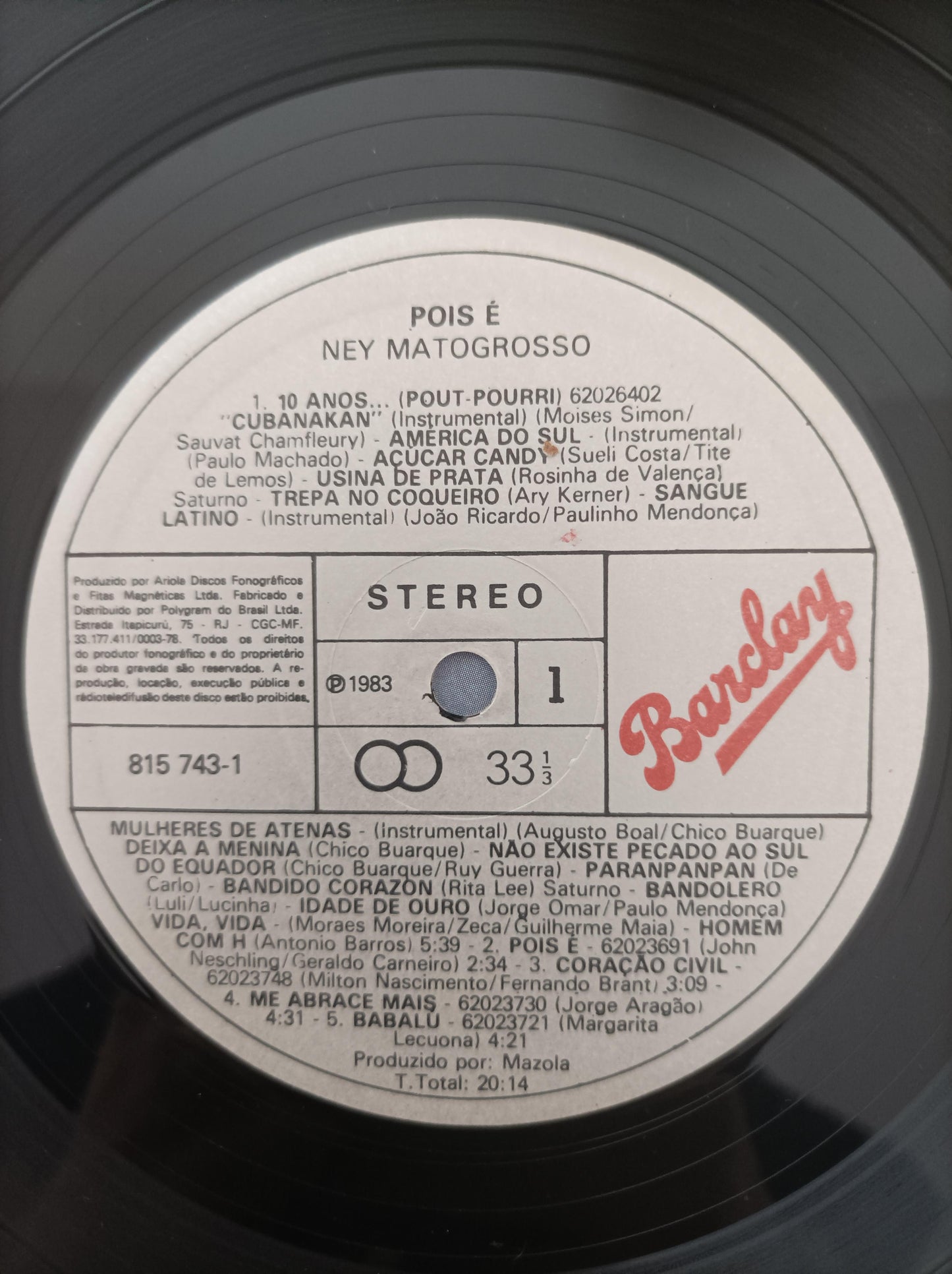 Lp Vinil Ney Matogrosso ...Pois É Com Encarte