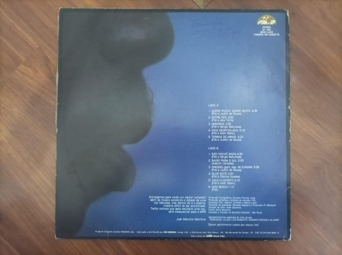 Lp Vinil Filó Origens Com Encarte