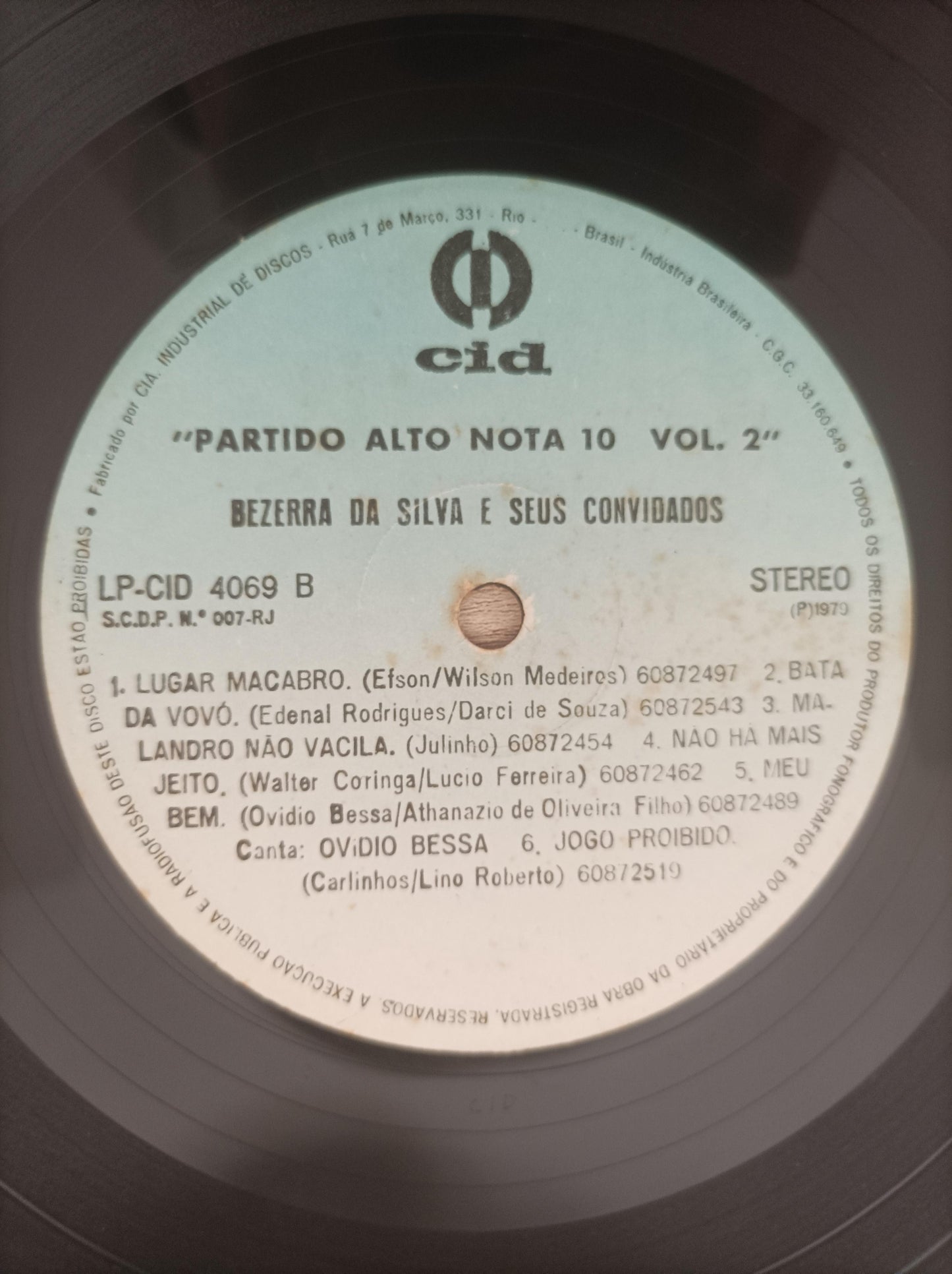 Lp Vinil Bezerra Da Silva Partido Alto Nota 10 Vol. 2
