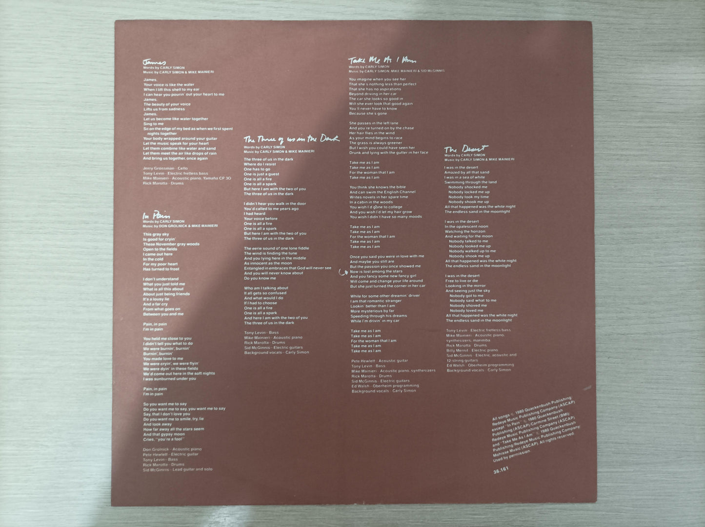 Lp Vinil Carly Simon Come Upstairs Com Encarte