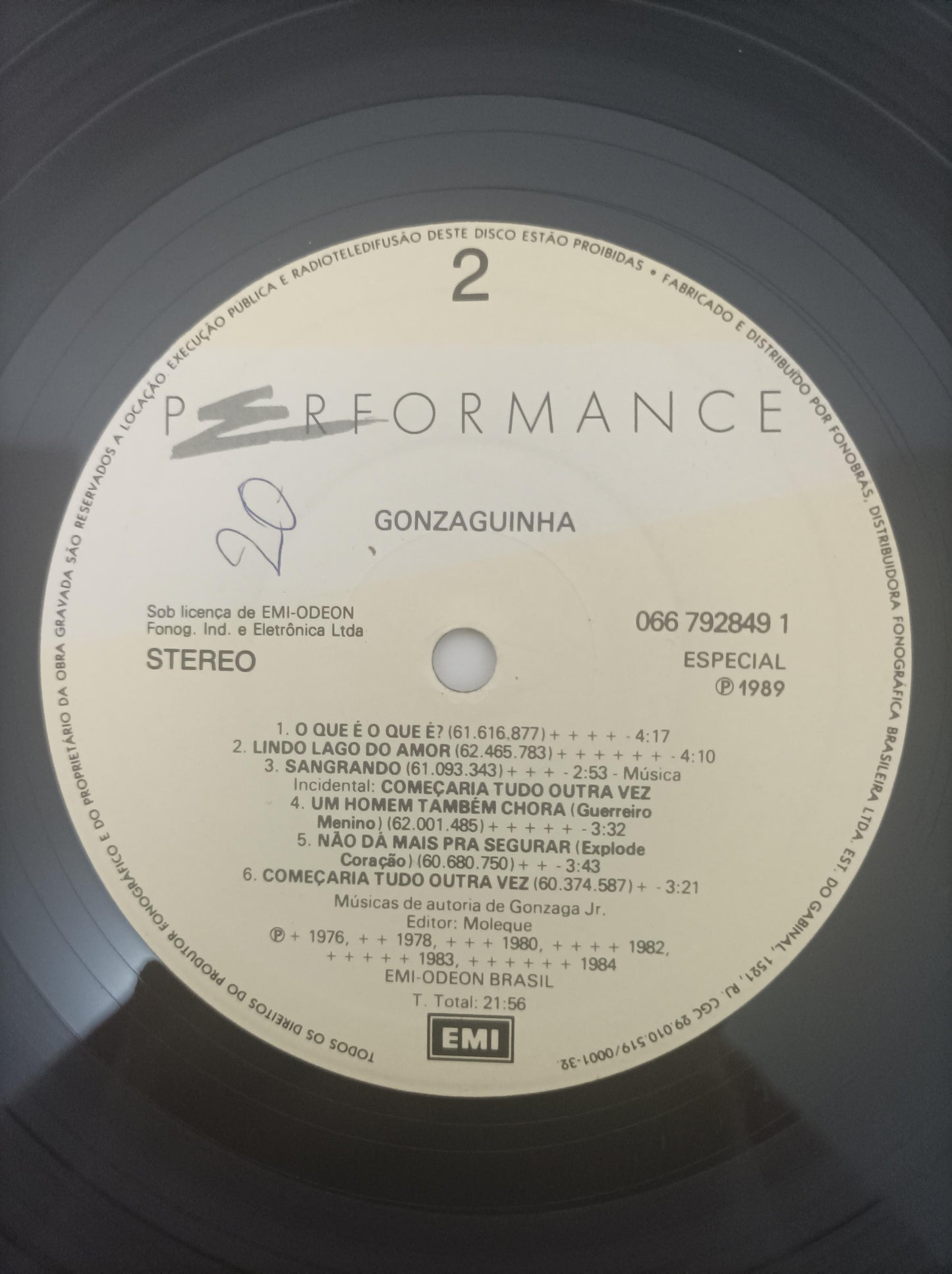 Lp Vinil Gonzaguinha Performance Com Encarte