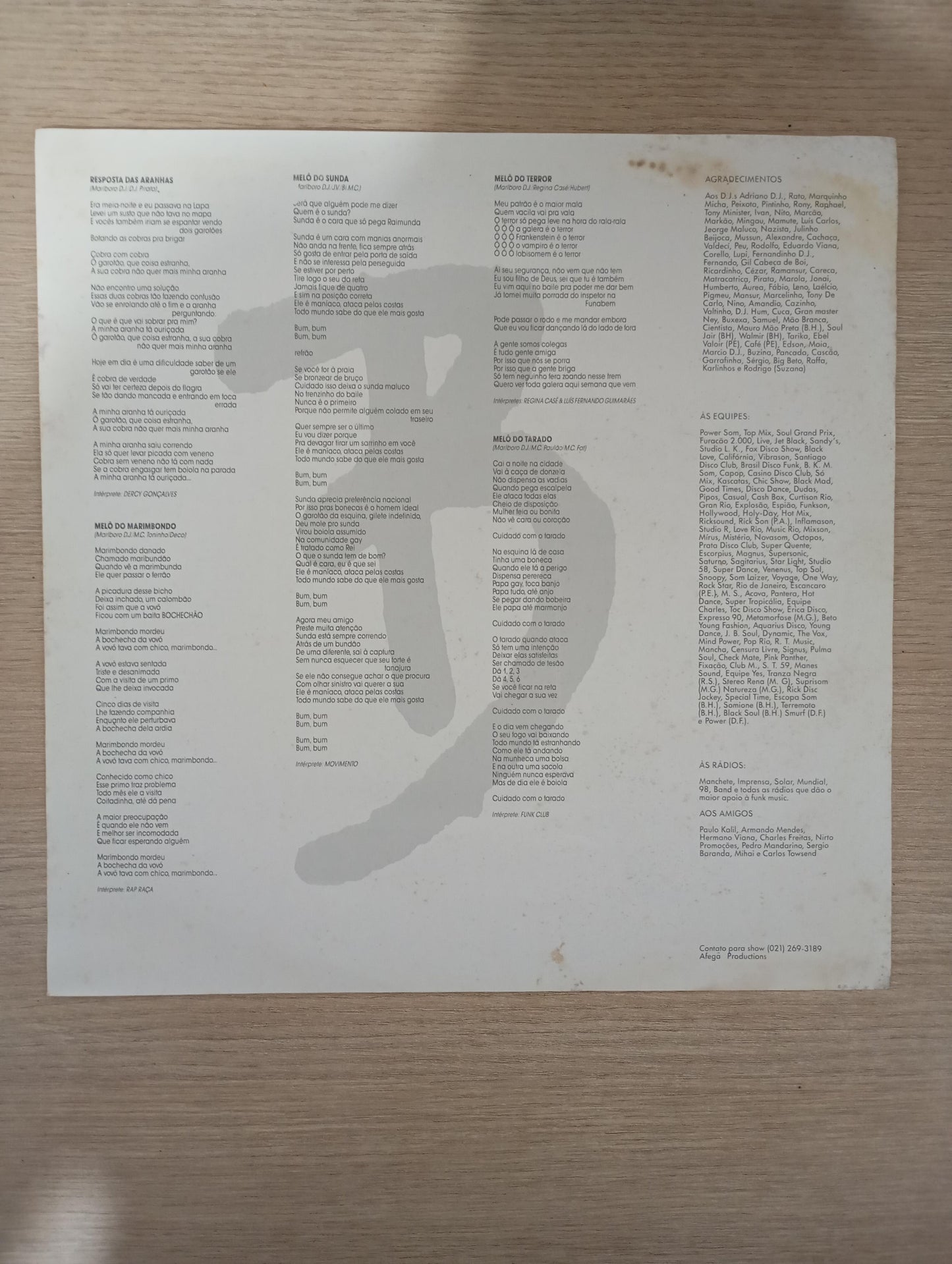 Lp Vinil DJ Marlboro Funk Brasil 2 Com Encarte