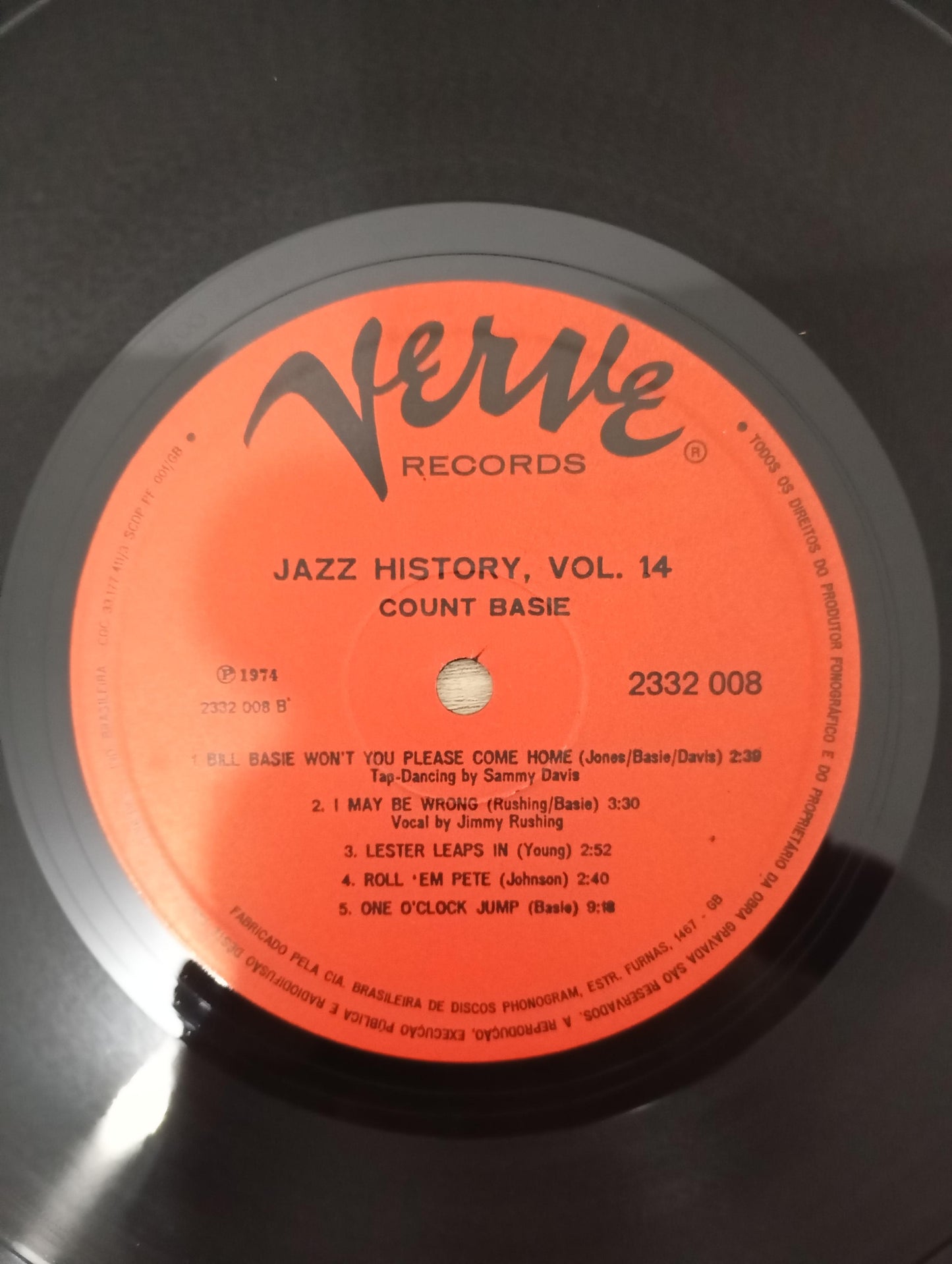 Lp Vinil Count Basie Jazz History Vol. 14 Duplo