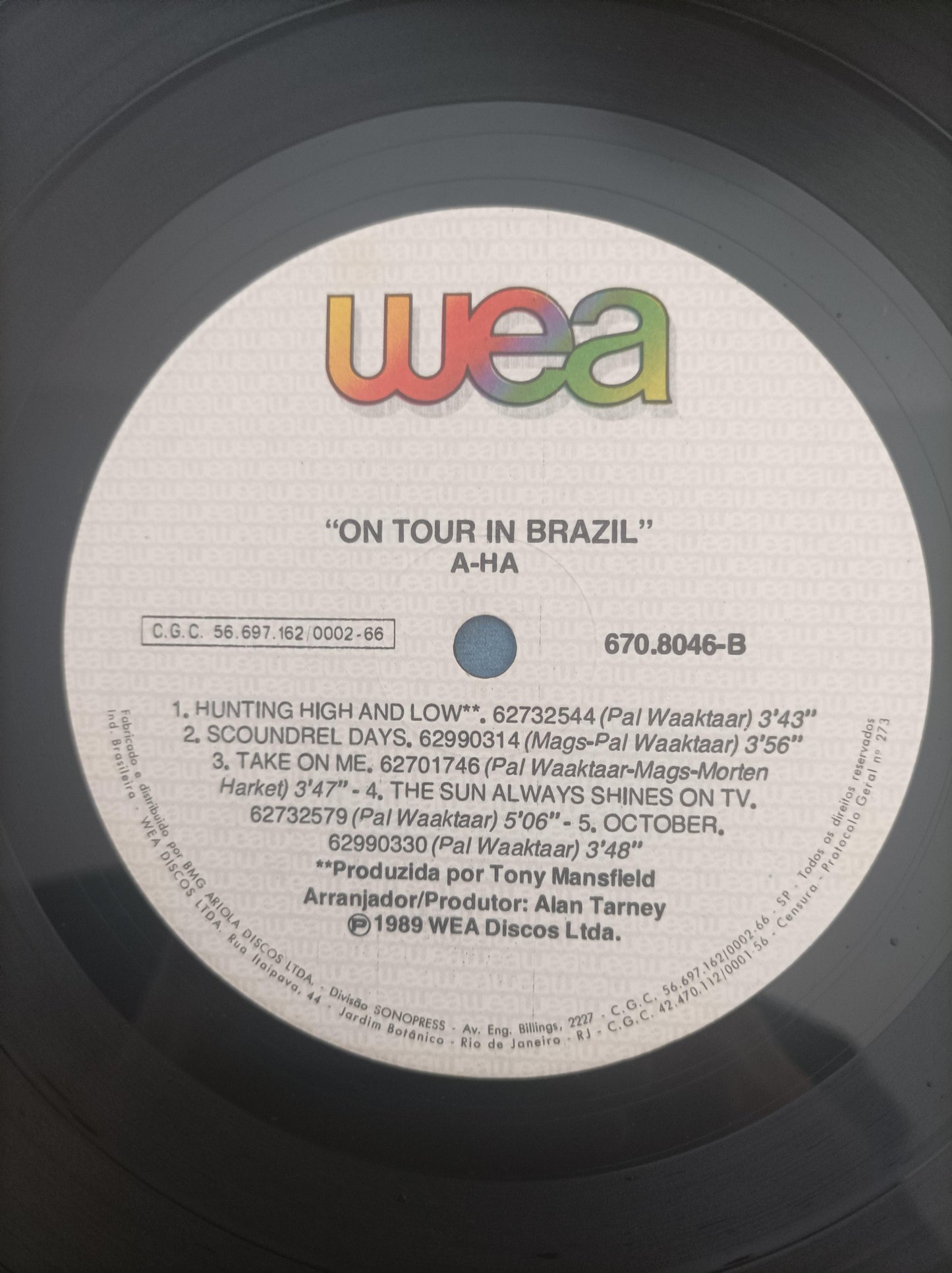 Lp Vinil a-ha On Tour In Brazil Com Encarte