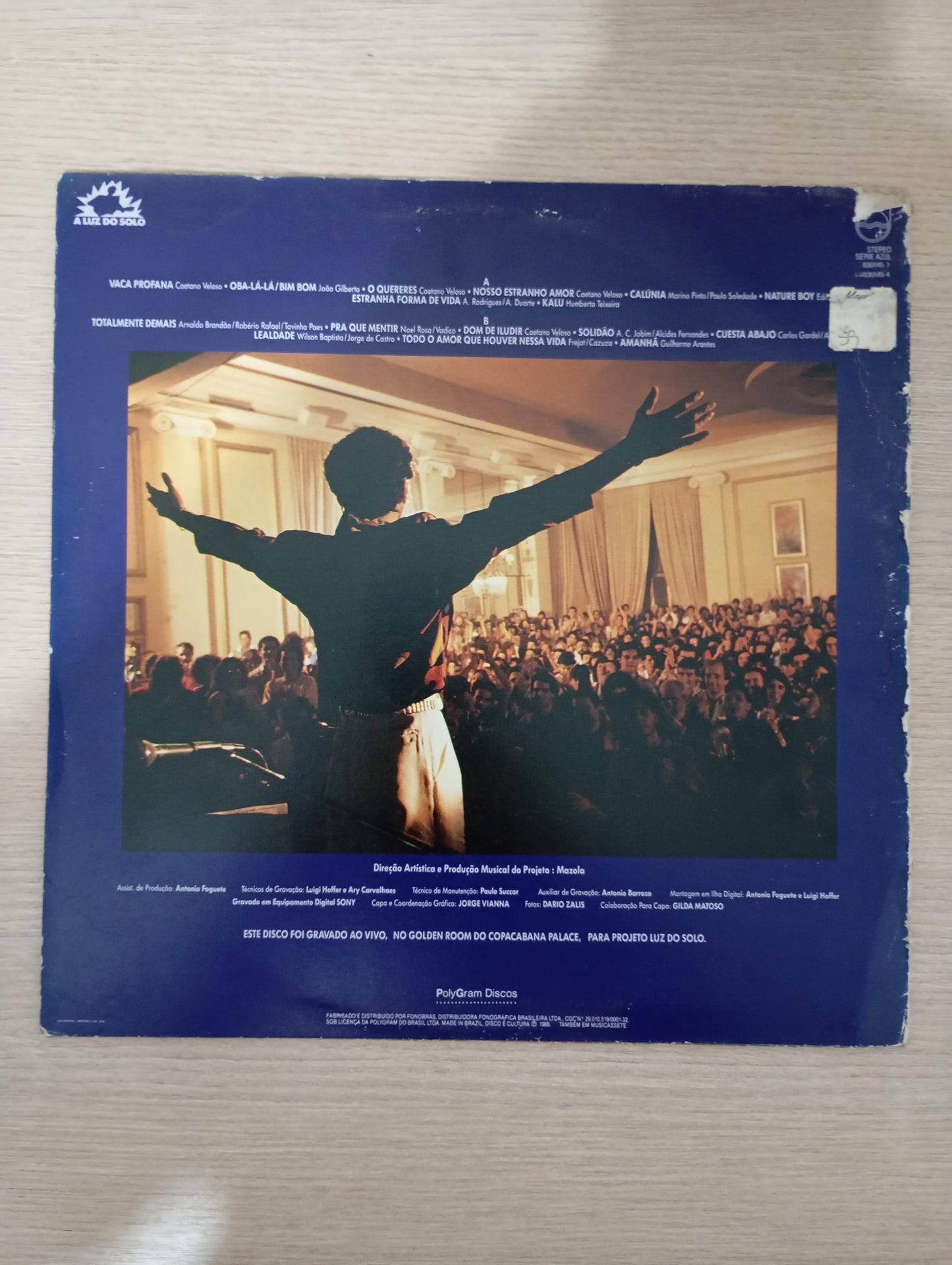 Lp Vinil Caetano Veloso Totalmente Demais Com Encarte