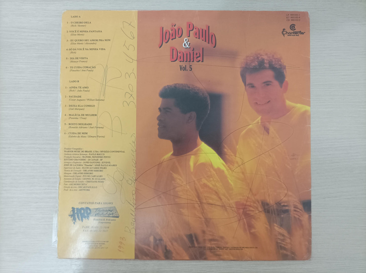 Lp Vinil João Paulo & Daniel Vol. 5 Com Encarte